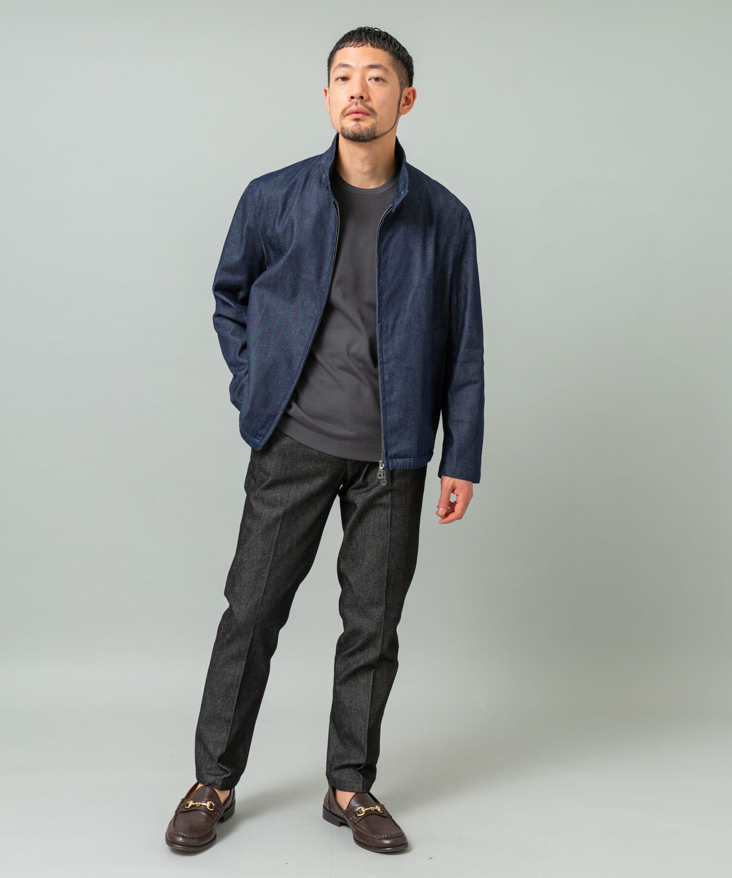 URBAN RESEARCH ROSSO「『WEB限定』デニムスタンドブルゾン」|ブルゾン・スタジャン|