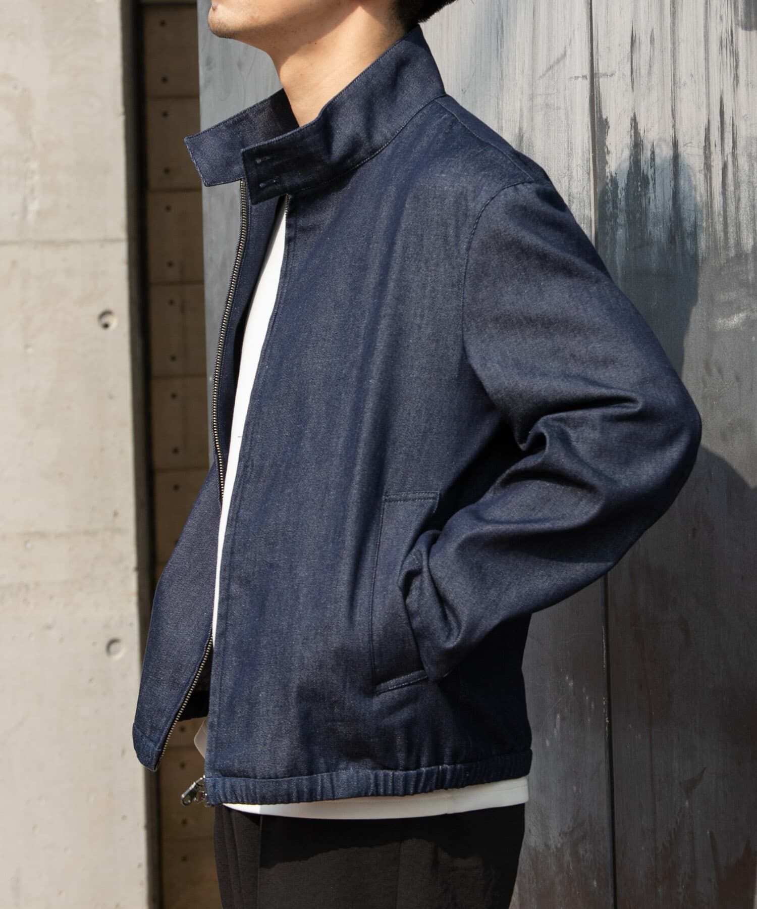 URBAN RESEARCH ROSSO「『WEB限定』デニムスタンドブルゾン」|ブルゾン・スタジャン|
