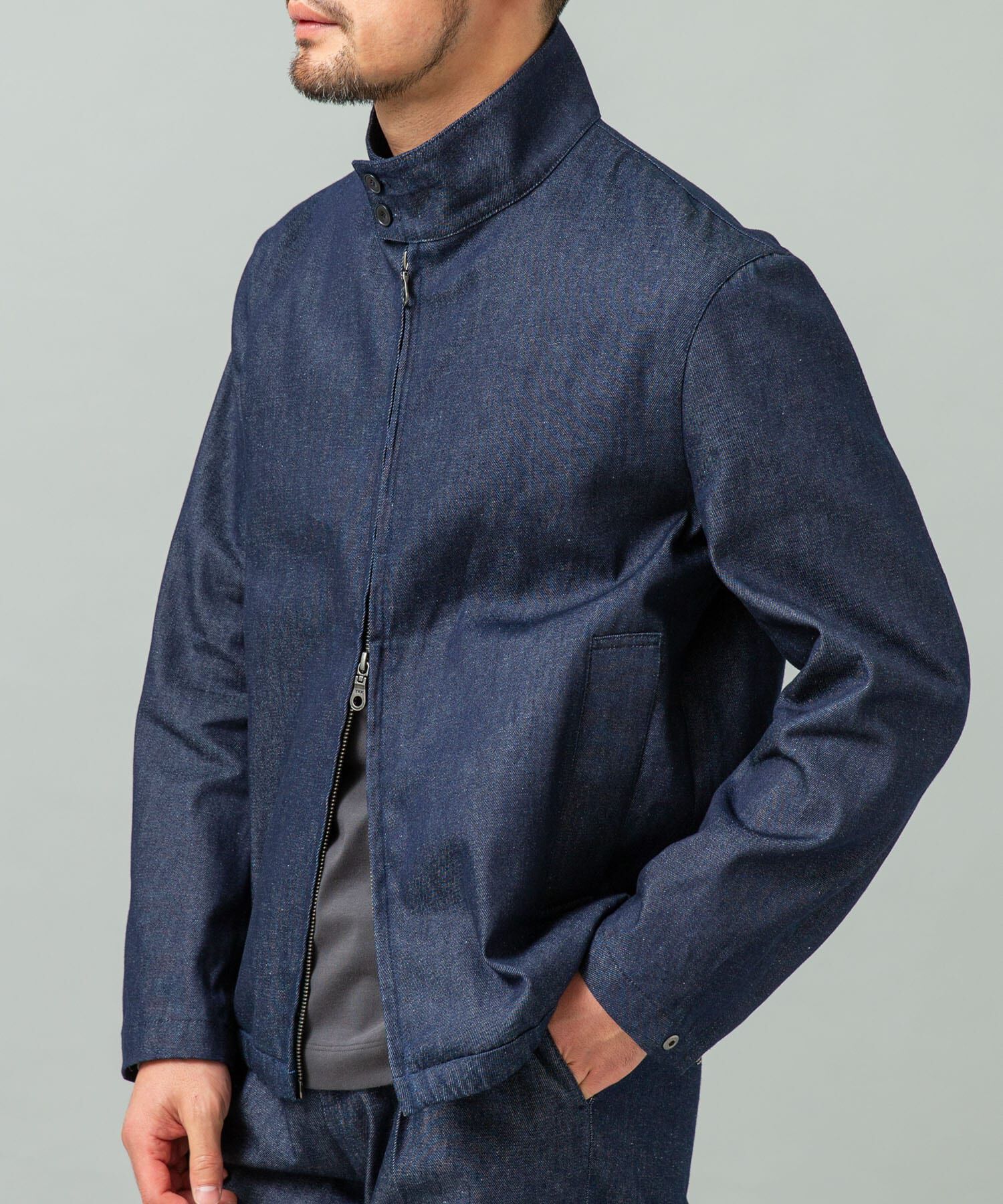 URBAN RESEARCH ROSSO「『WEB限定』デニムスタンドブルゾン」|ブルゾン・スタジャン|