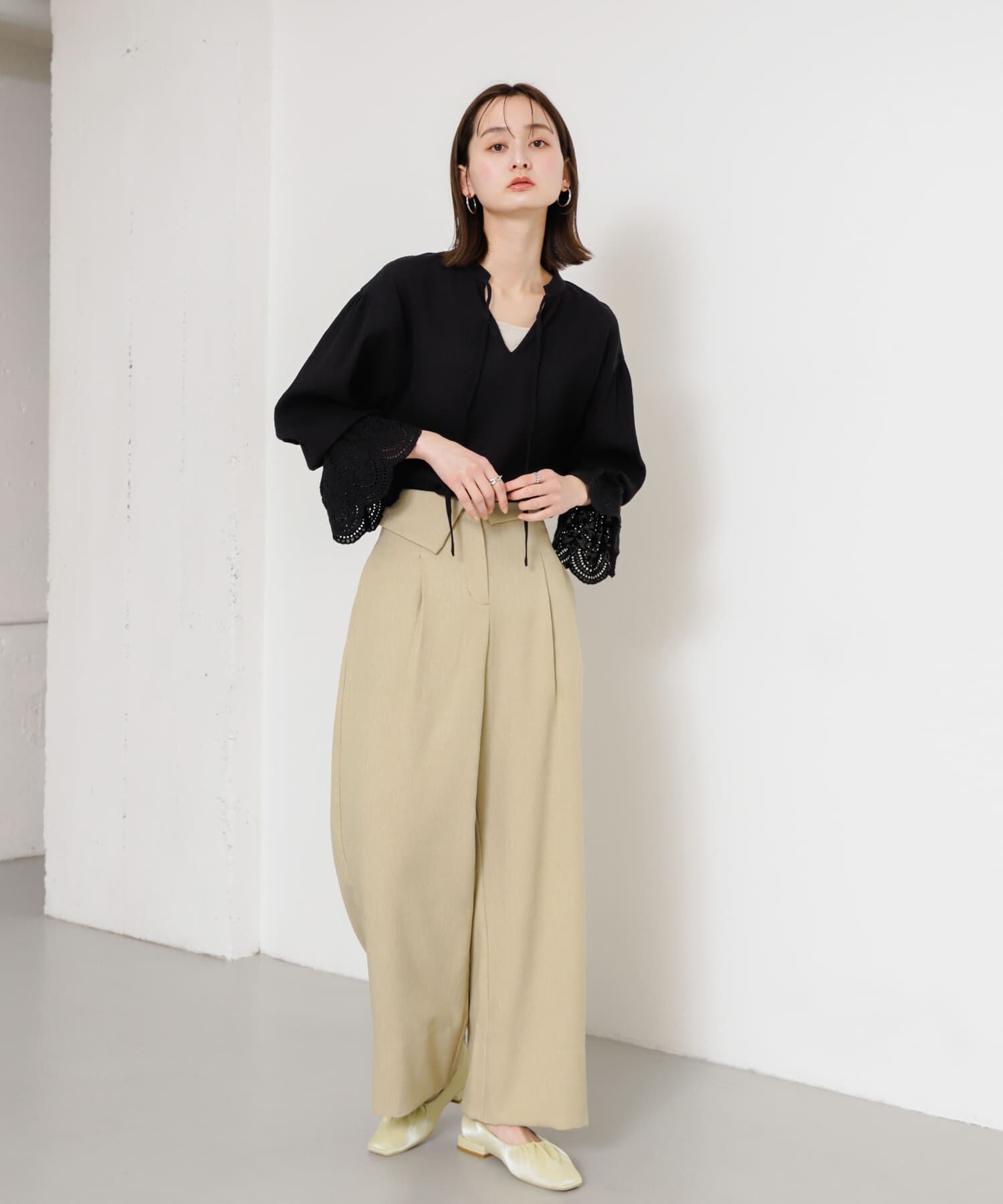 SENSE OF PLACE by URBAN RESEARCH「スカラップレースヨウリュウブラウス」|シャツ・ブラウス|