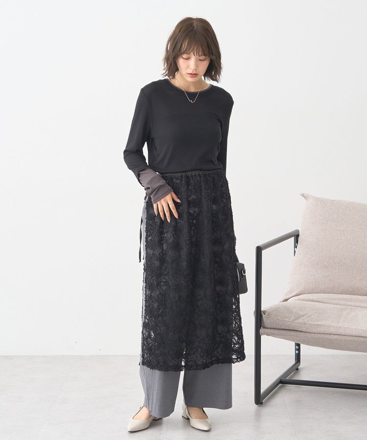 earth music&ecology「モールレースラップスカート」|スカート|