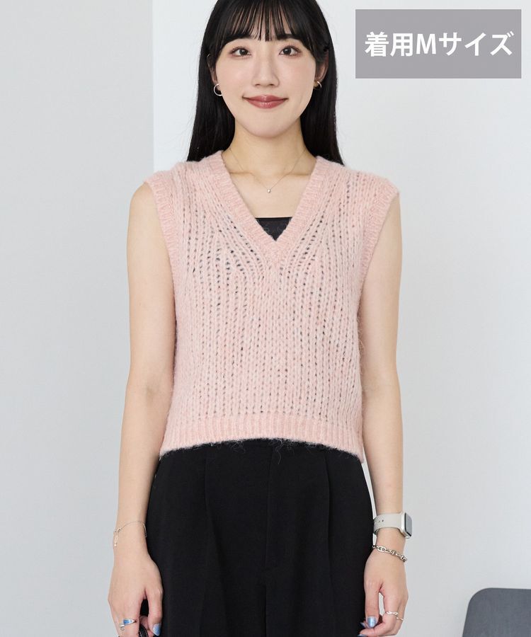 AMERICAN HOLIC「【選べる丈】甘編みニットベスト」|ベスト・ジレ|