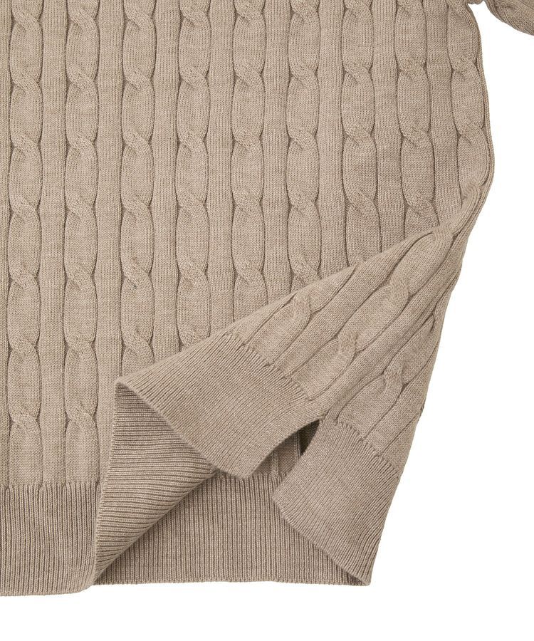 AMERICAN HOLIC「ケーブル5分袖ニットプルオーバー」|ニット・セーター|