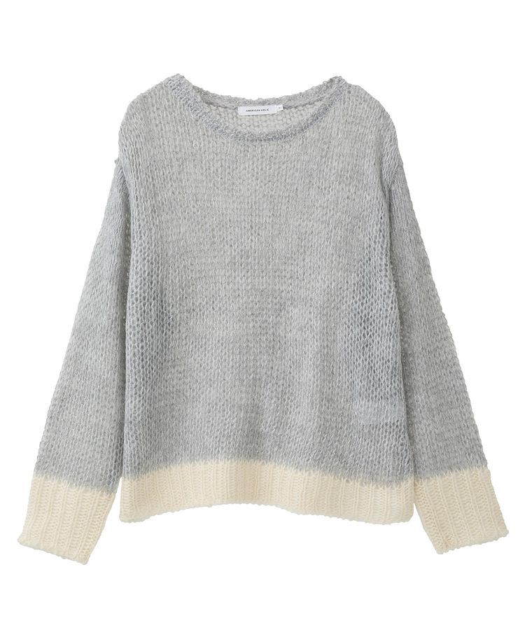 AMERICAN HOLIC「モヘアライク配色ニットプルオーバー」|ニット・セーター|