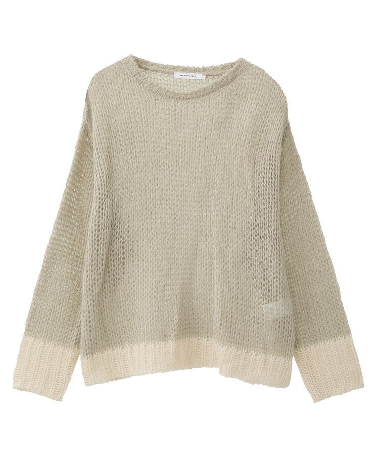 AMERICAN HOLIC「モヘアライク配色ニットプルオーバー」|ニット・セーター|