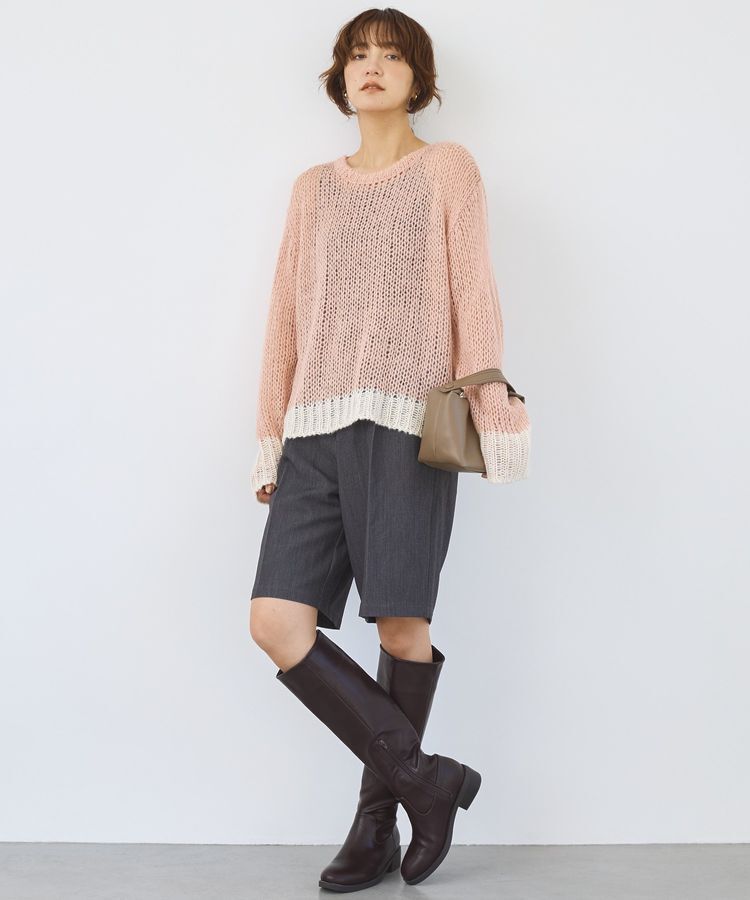 AMERICAN HOLIC「モヘアライク配色ニットプルオーバー」|ニット・セーター|