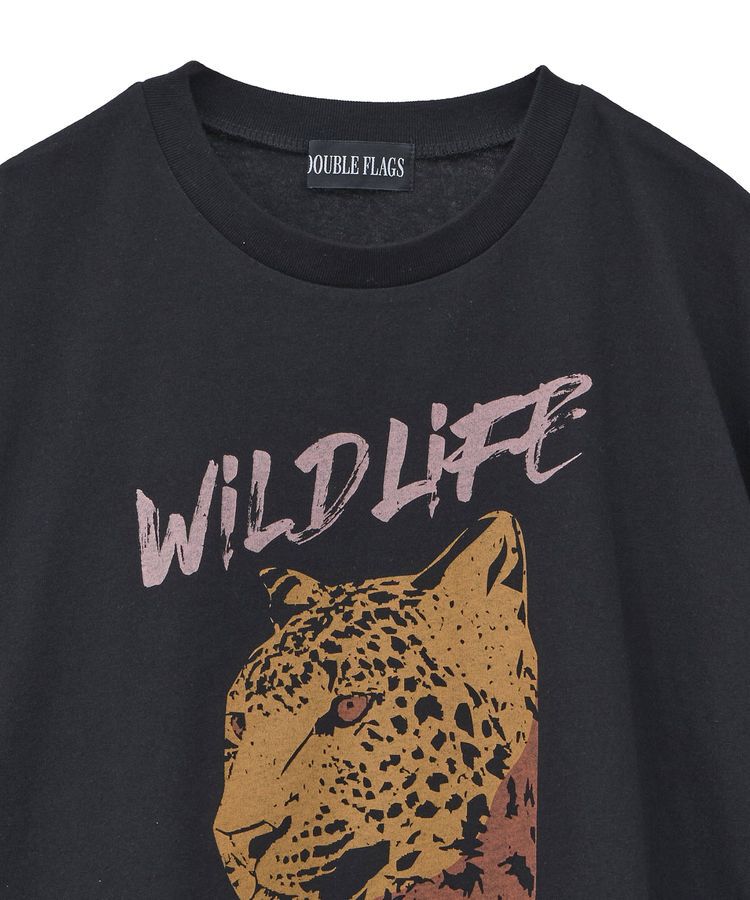 Green Parks「・DOUBLE FLAGS レオパードプリントTEE」|Tシャツ・カットソー|