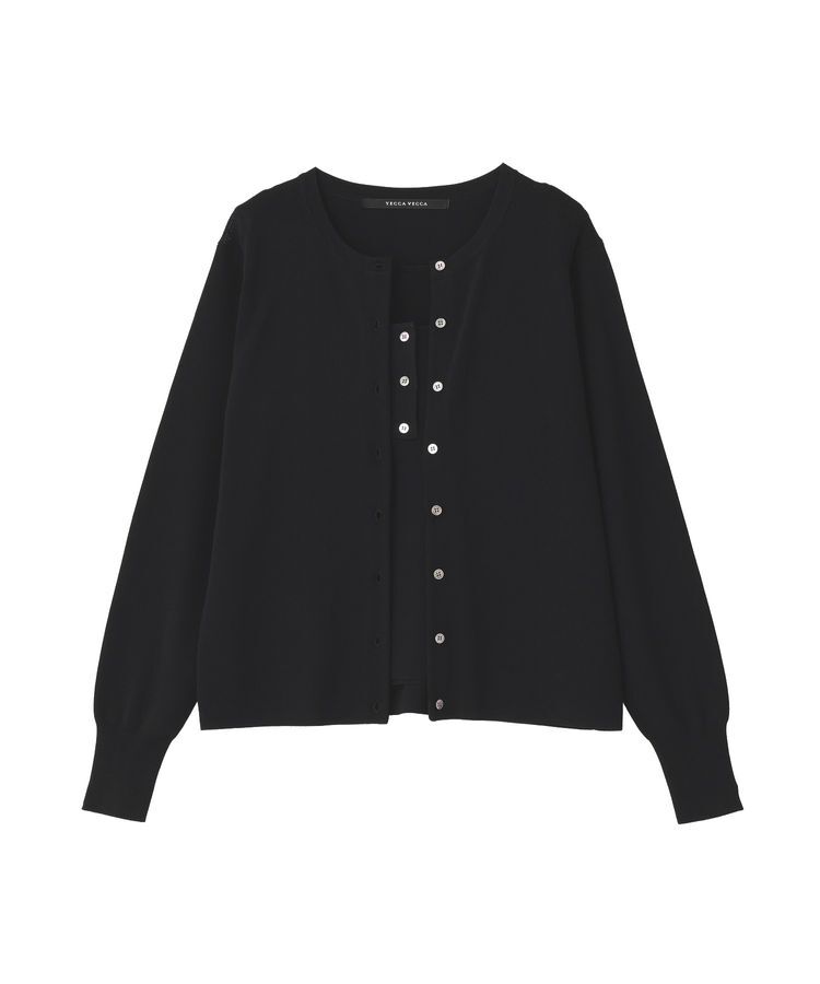 YECCA VECCA「【UVカット/マシンウォッシャブル】アンサンブルニット」|カーディガン|