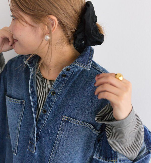  「【＠noricorico102企画】ヴィンテージライクデニムチュニックシャツ」|シャツ・ブラウス|