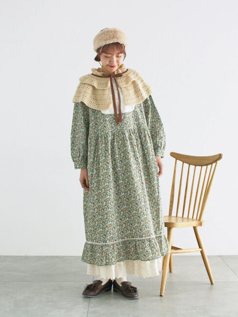 Samansa Mos2「【WEB限定】胸元配色花柄ワンピース」|ワンピース|