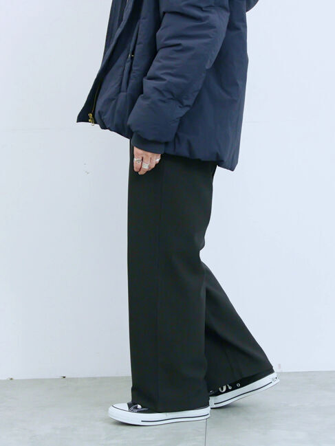 Samansa Mos2 blue「カットジョーゼット裏ボンディングパンツ」|その他|