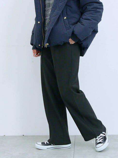 Samansa Mos2 blue「カットジョーゼット裏ボンディングパンツ」|その他|