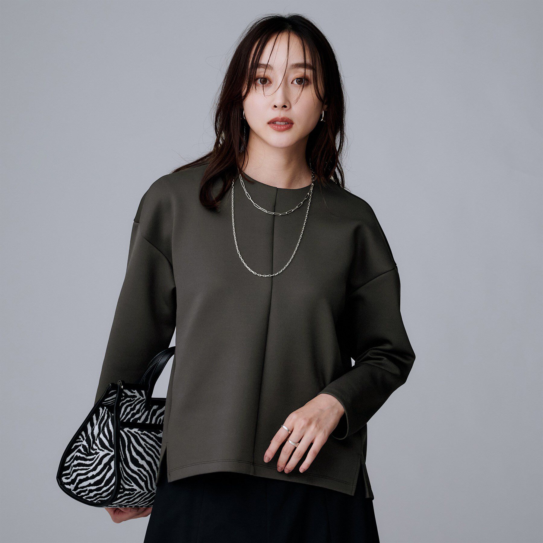 UNTITLED「【セットアップ可/洗える】ダンボールジャージ プルオーバー」|Tシャツ・カットソー|チャコールグレー(0