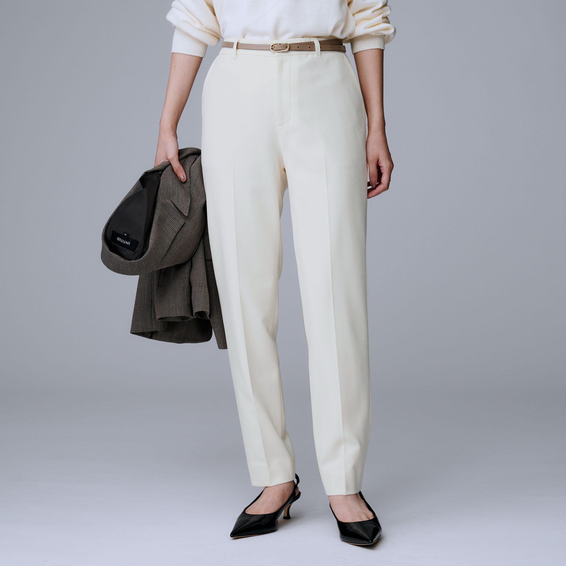 UNTITLED「【あったか素材/ストレッチ性】裏起毛テーパードパンツ」|その他|