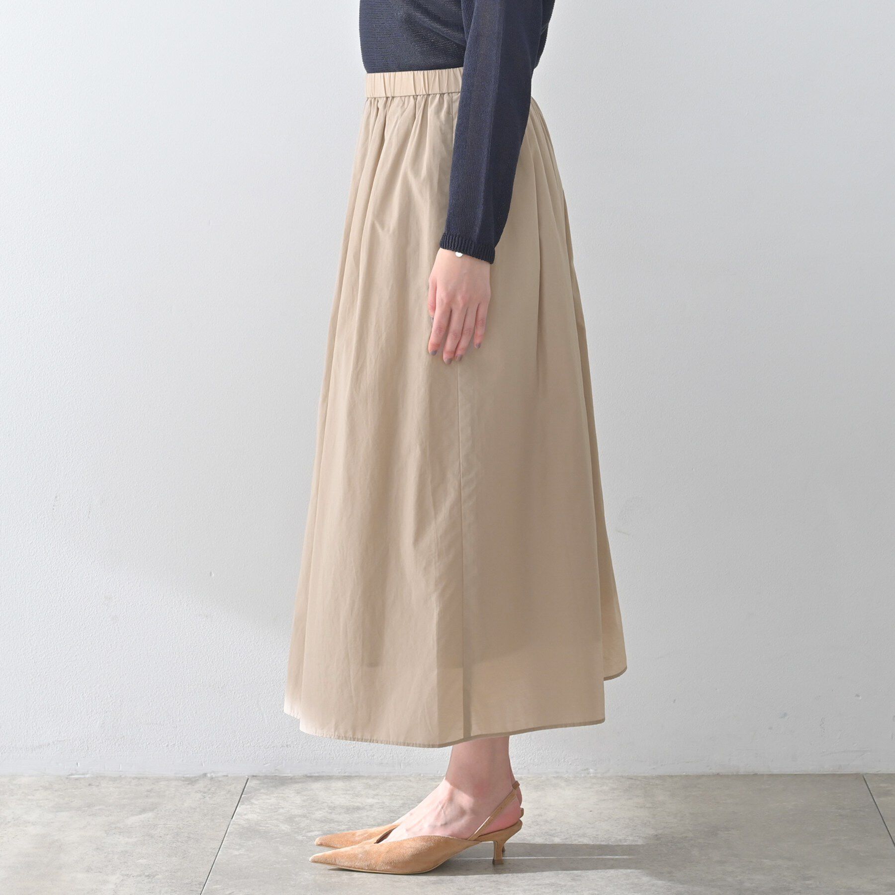 UNTITLED「【セットアップ可/ウエストゴム】シャイニータイプライタースカート」|スカート|