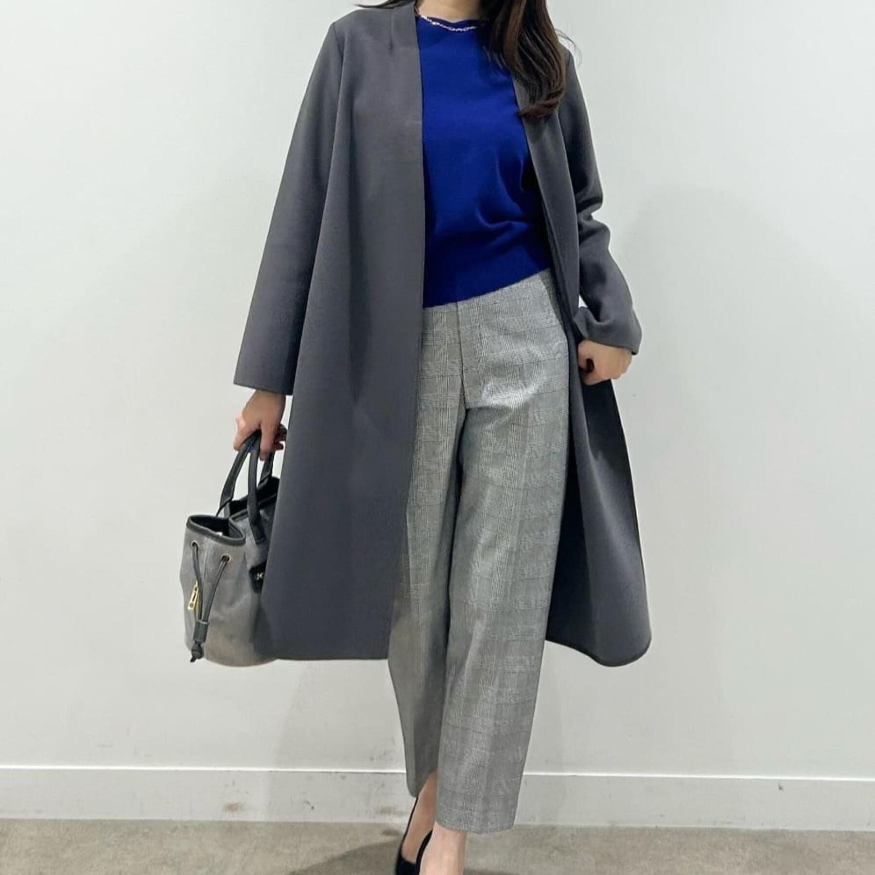 COUP DE CHANCE「【日本製／軽量】Iラインシルエットのコーディガン」|ノーカラーコート|