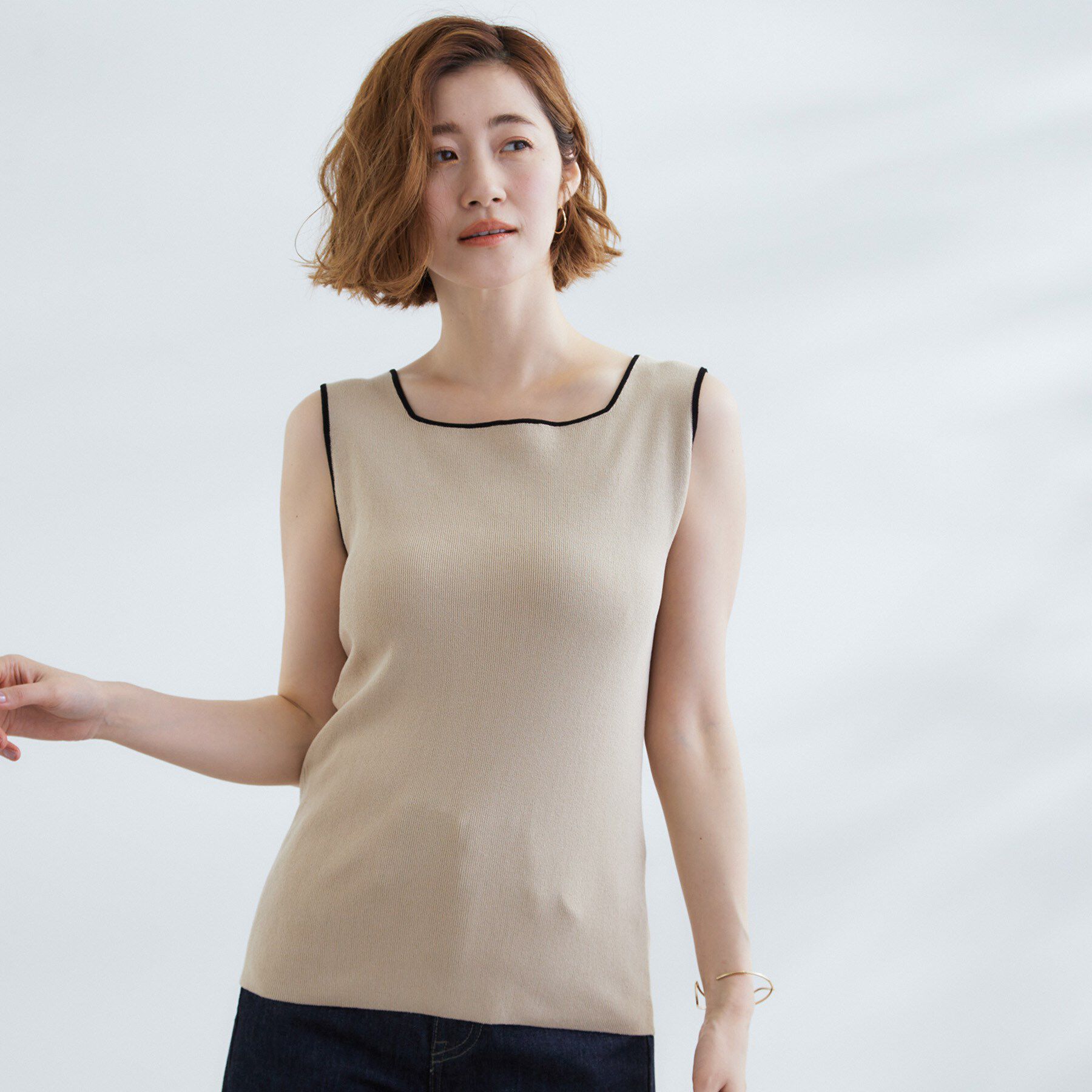grove「2WAYスクエアネックタンク」|キャミソール|
