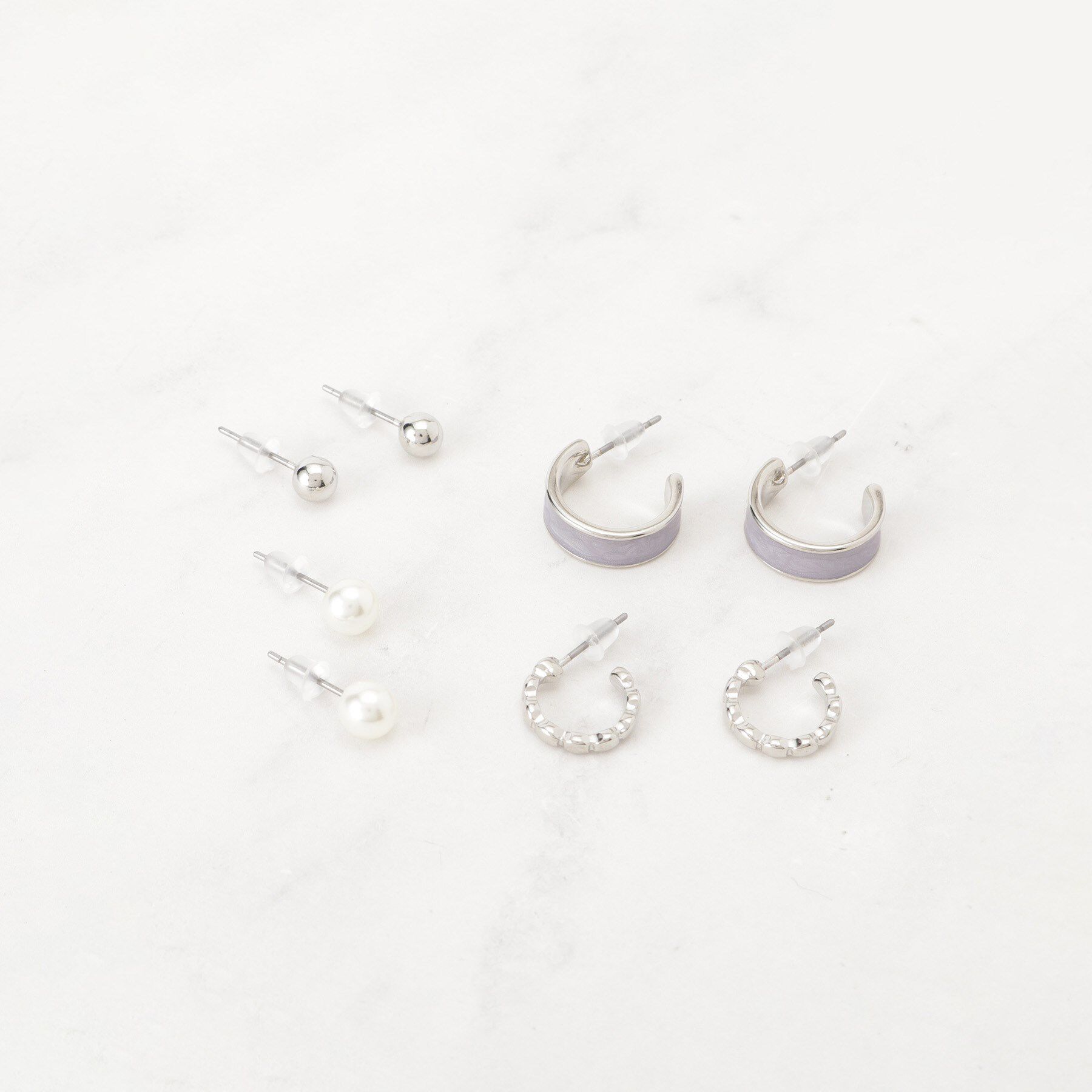 grove「エポピアス4セット」|ピアス|パープル(081)