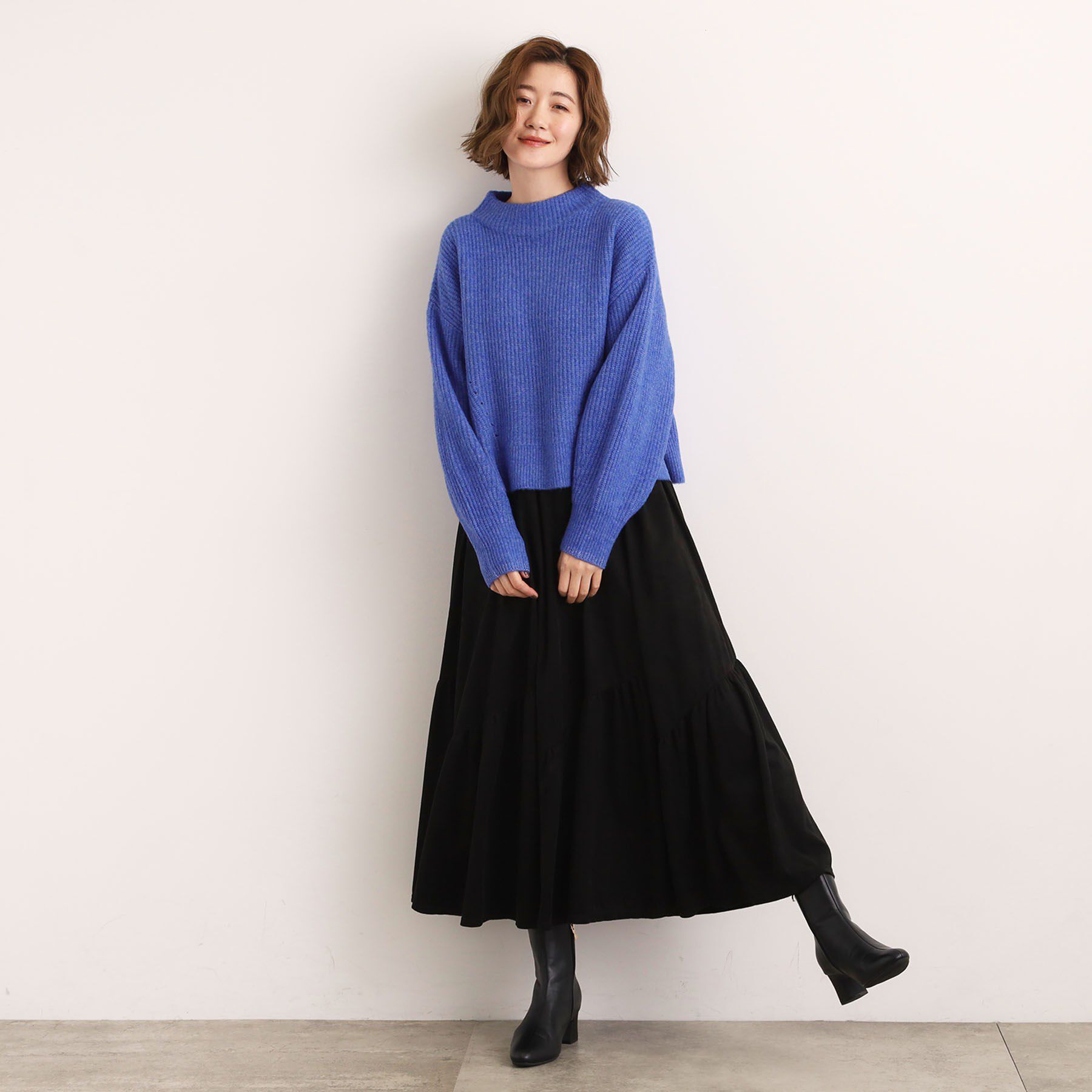 grove「【洗える】ふんわりウール混ボトルネックニット」|ニット・セーター|