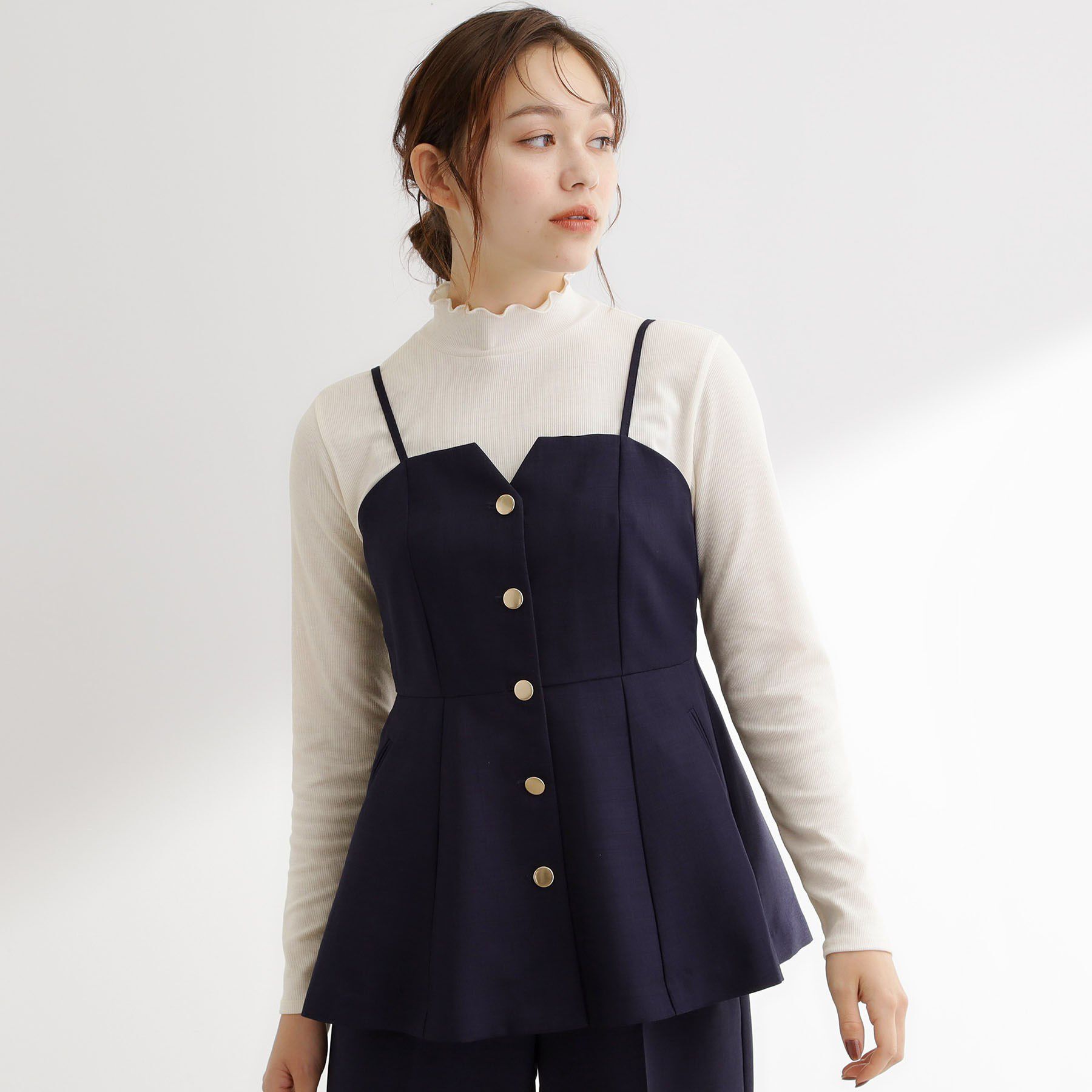 grove「毎日にちょうどいい、テレコメロータートルネック」|Tシャツ・カットソー|オフホワイト(003