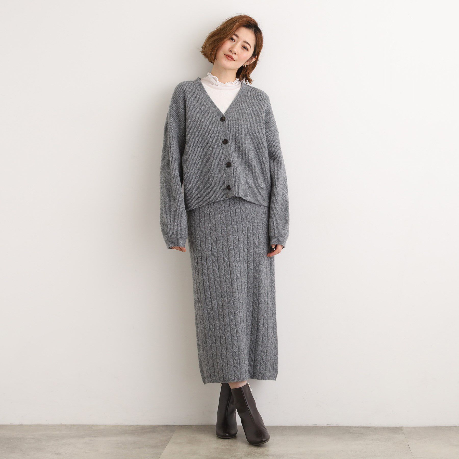grove「【SETITEM】オーバーサイズ畔カーディガン」|カーディガン|
