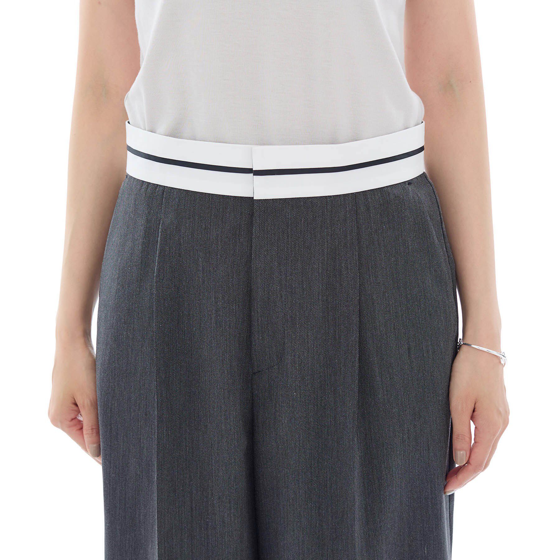 INDIVI「【ウール調素材】ベルトデザインワイドパンツ」|その他|