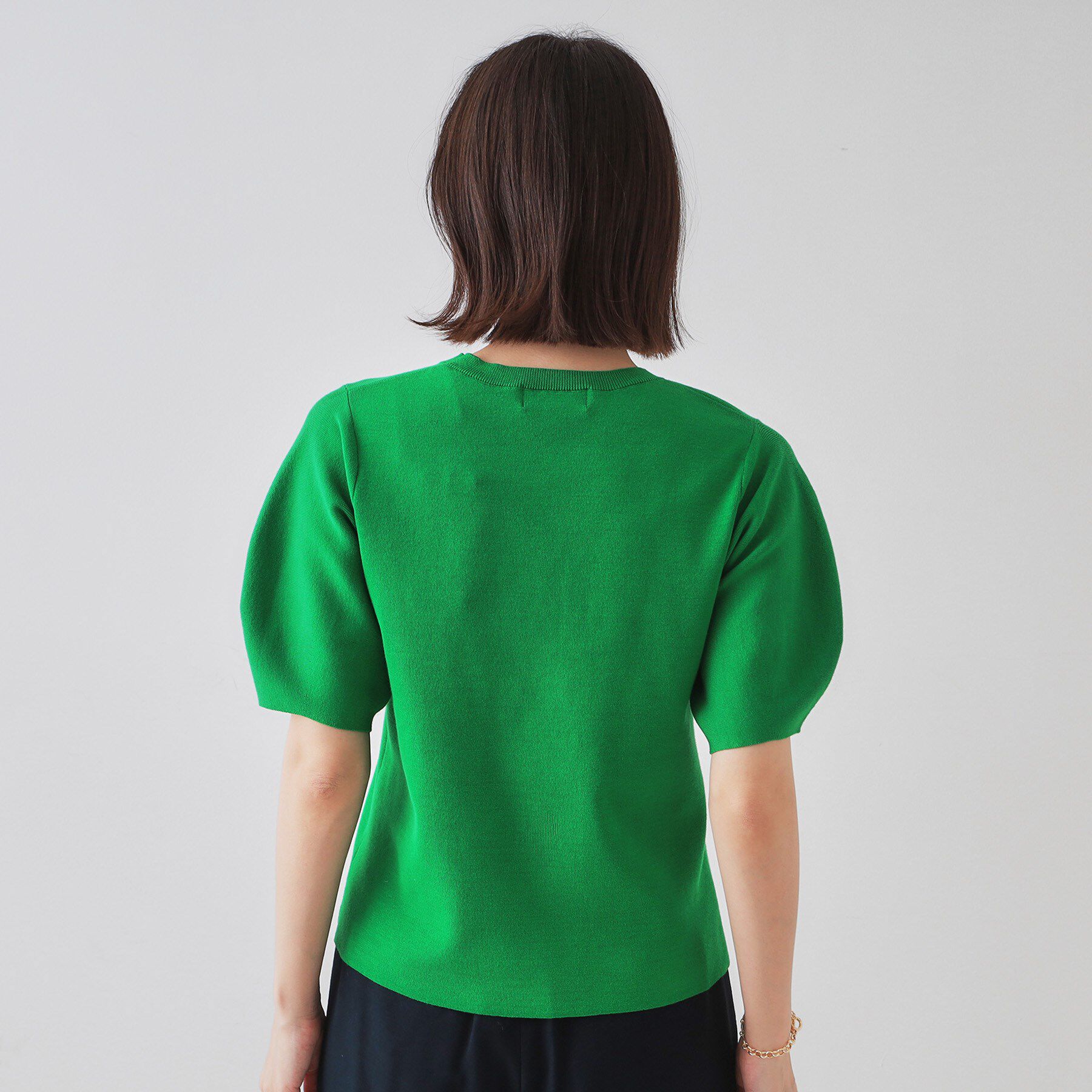 OPAQUE.CLIP「カーブスリーブニット【UV/洗濯機洗い可】」|ニット・セーター|