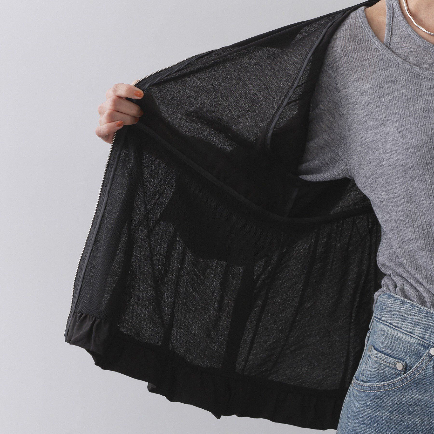 OPAQUE.CLIP「シアーバルーンペプラムブルゾン【洗える】」|ブルゾン・スタジャン|