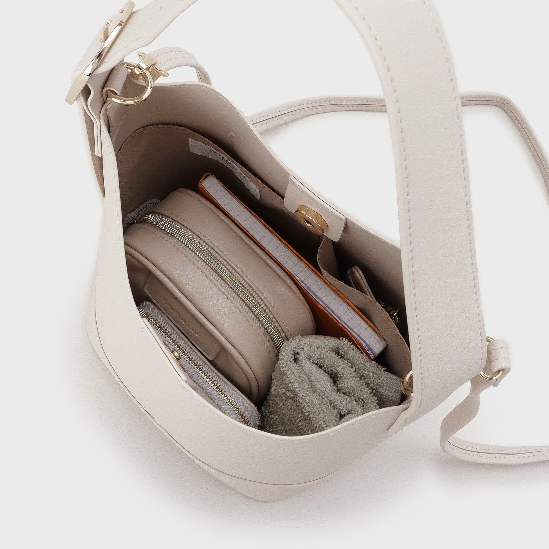 OPAQUE.CLIP「【3WAY】スムース合皮ミニショルダーバッグ」|ショルダー・メッセンジャー|