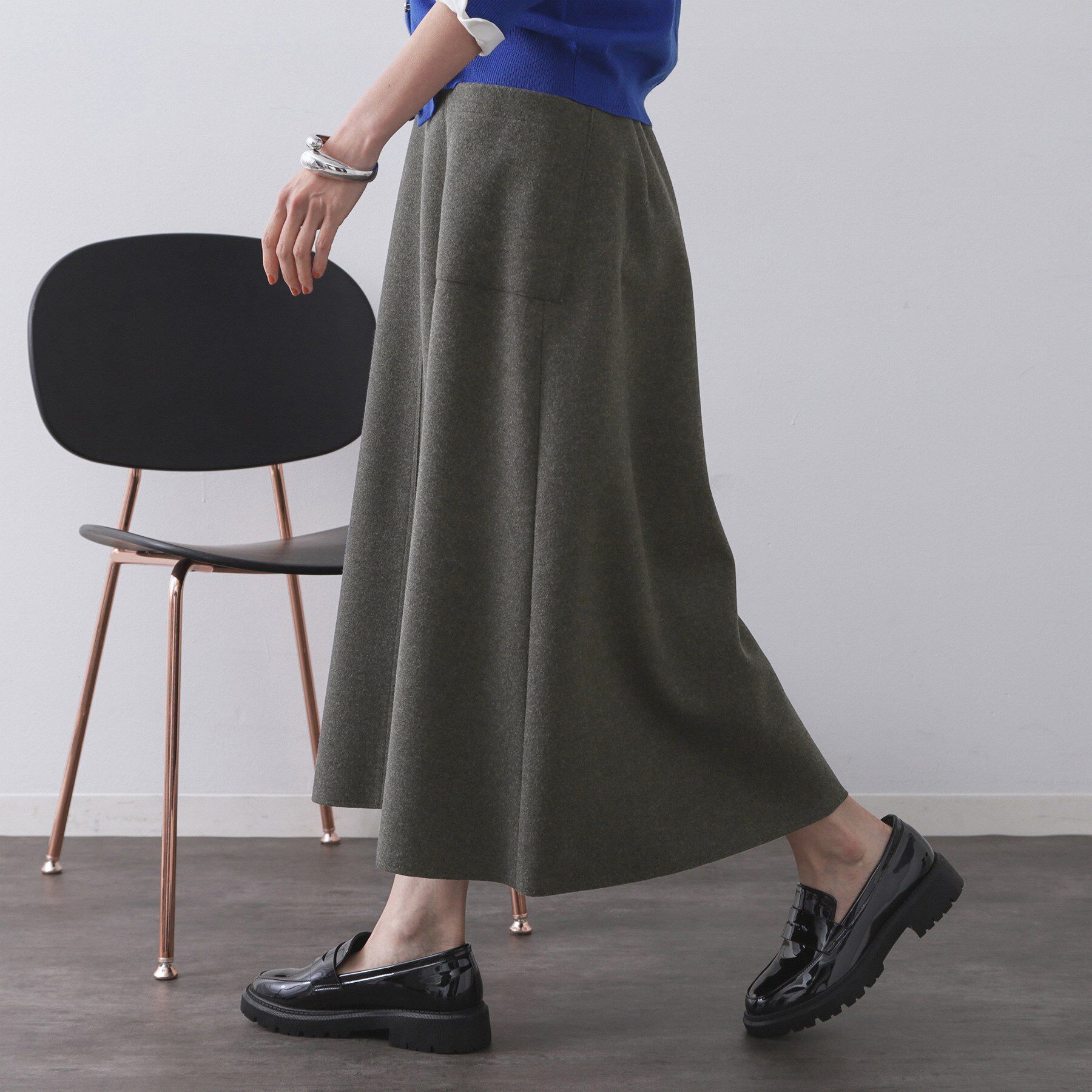 OPAQUE.CLIP「ウールライクフレアスカート【洗濯機OK】」|スカート|