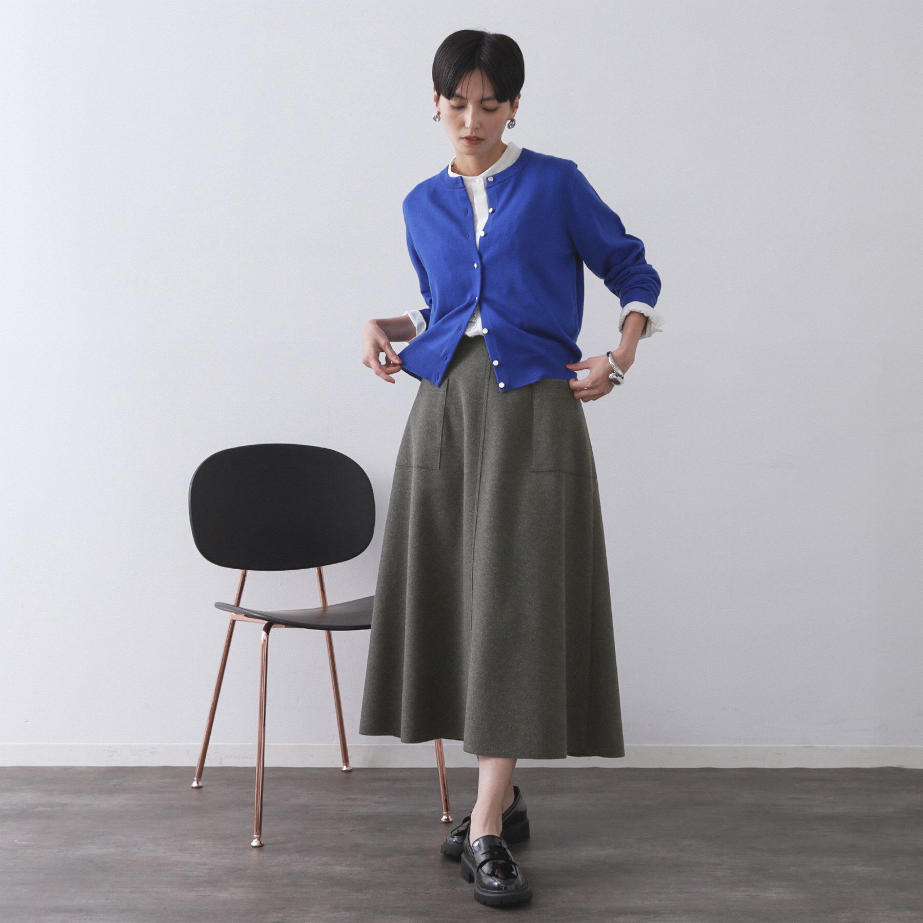 OPAQUE.CLIP「ウールライクフレアスカート【洗濯機OK】」|スカート|