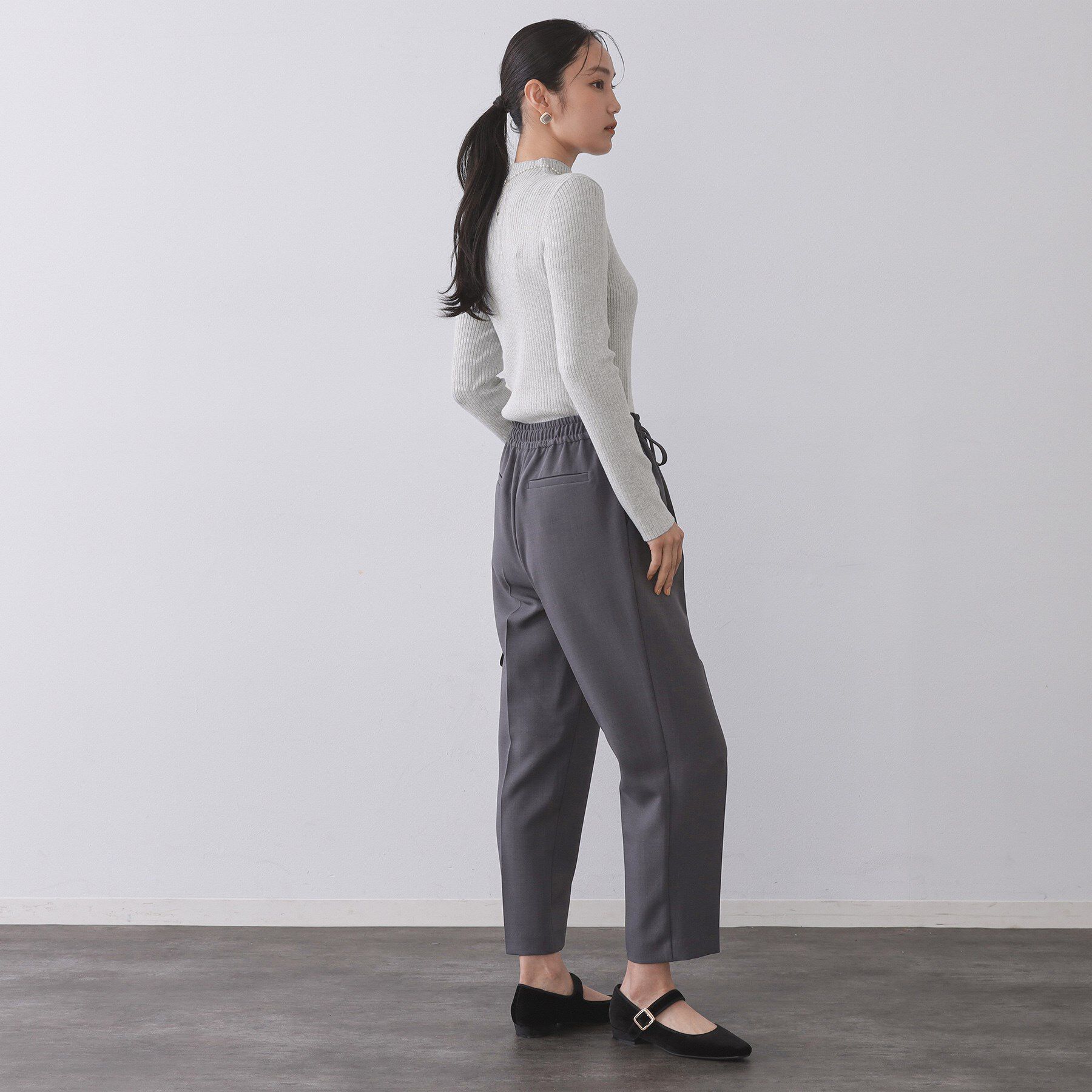 OPAQUE.CLIP「ハイネックリブニット【洗濯機OK】」|ニット・セーター|