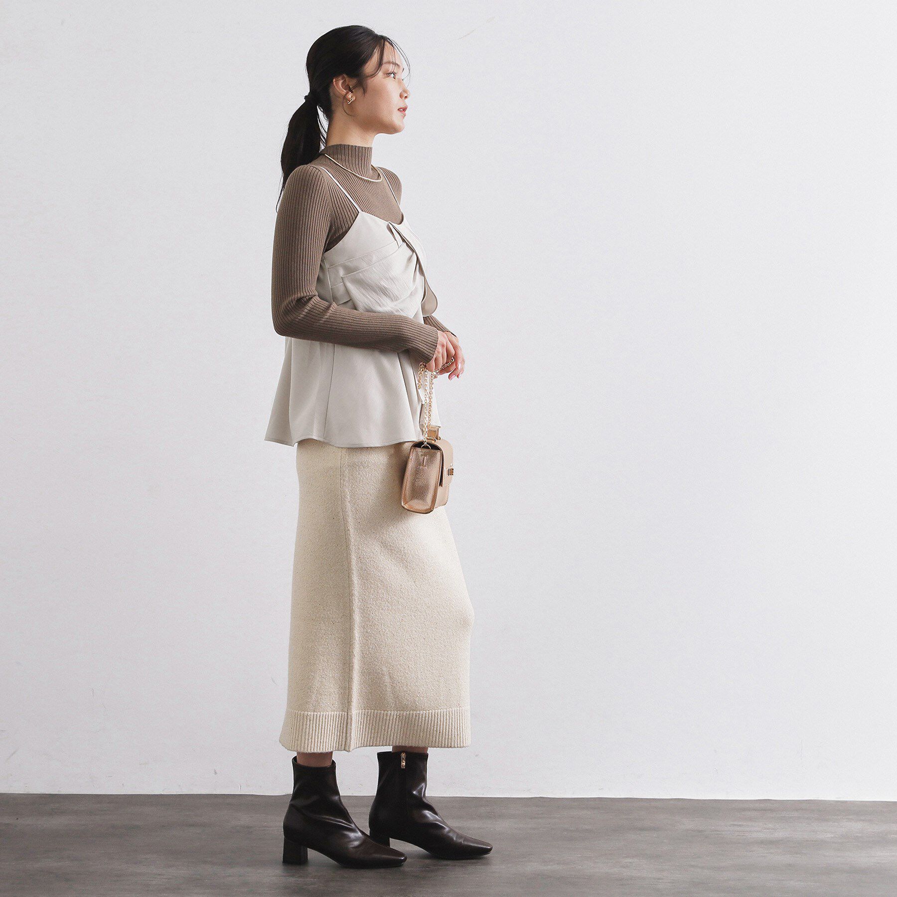 OPAQUE.CLIP「サテンキャミブラウス【洗濯機OK】」|シャツ・ブラウス|