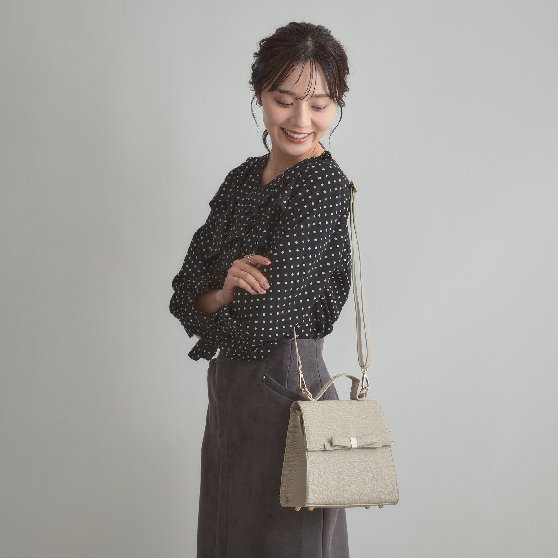 Couture broach「リボンデザイン2WAYバッグ」|ハンドバッグ|