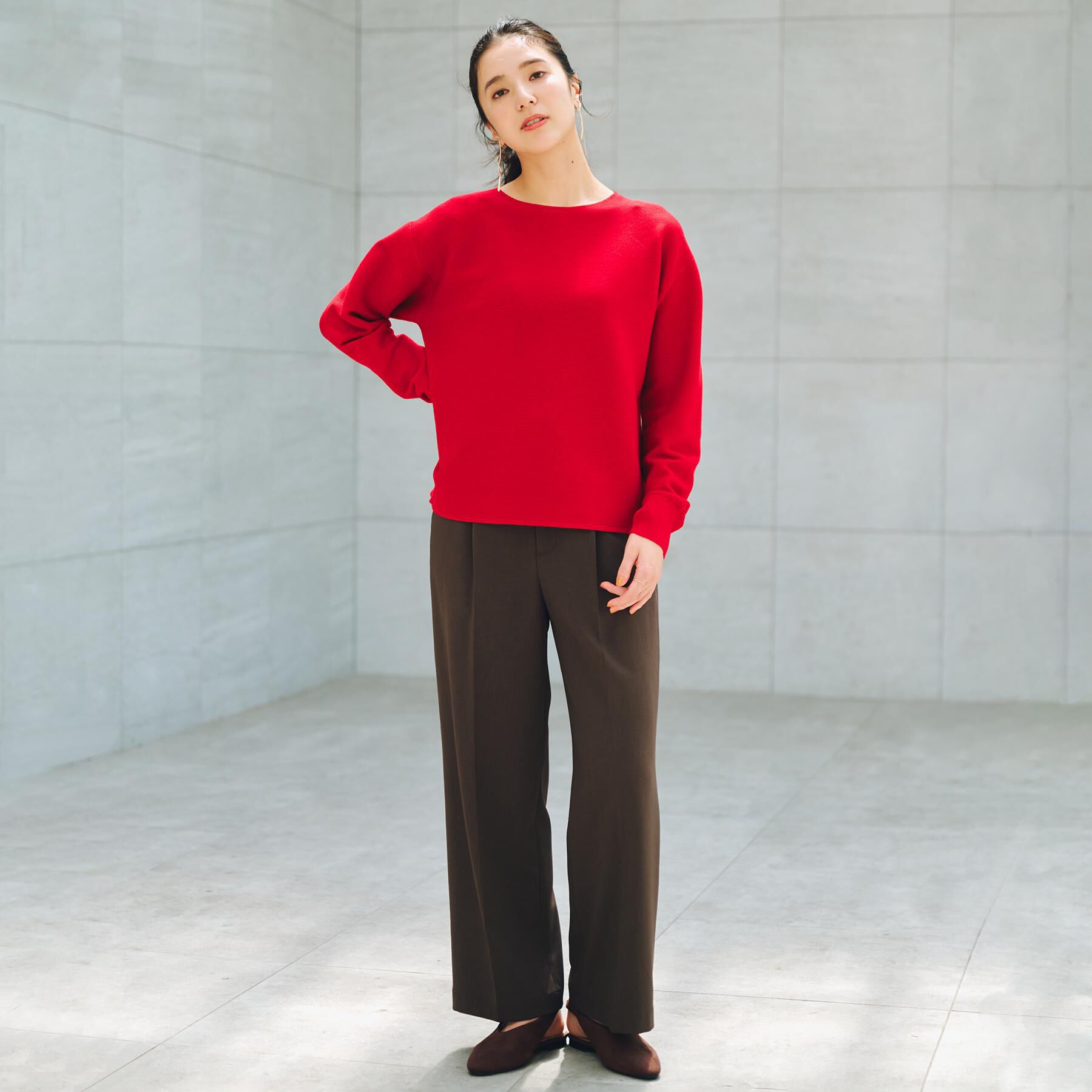 THE SHOP TK「【美脚見え】タックワイドパンツ【セットアップ可】」|その他|