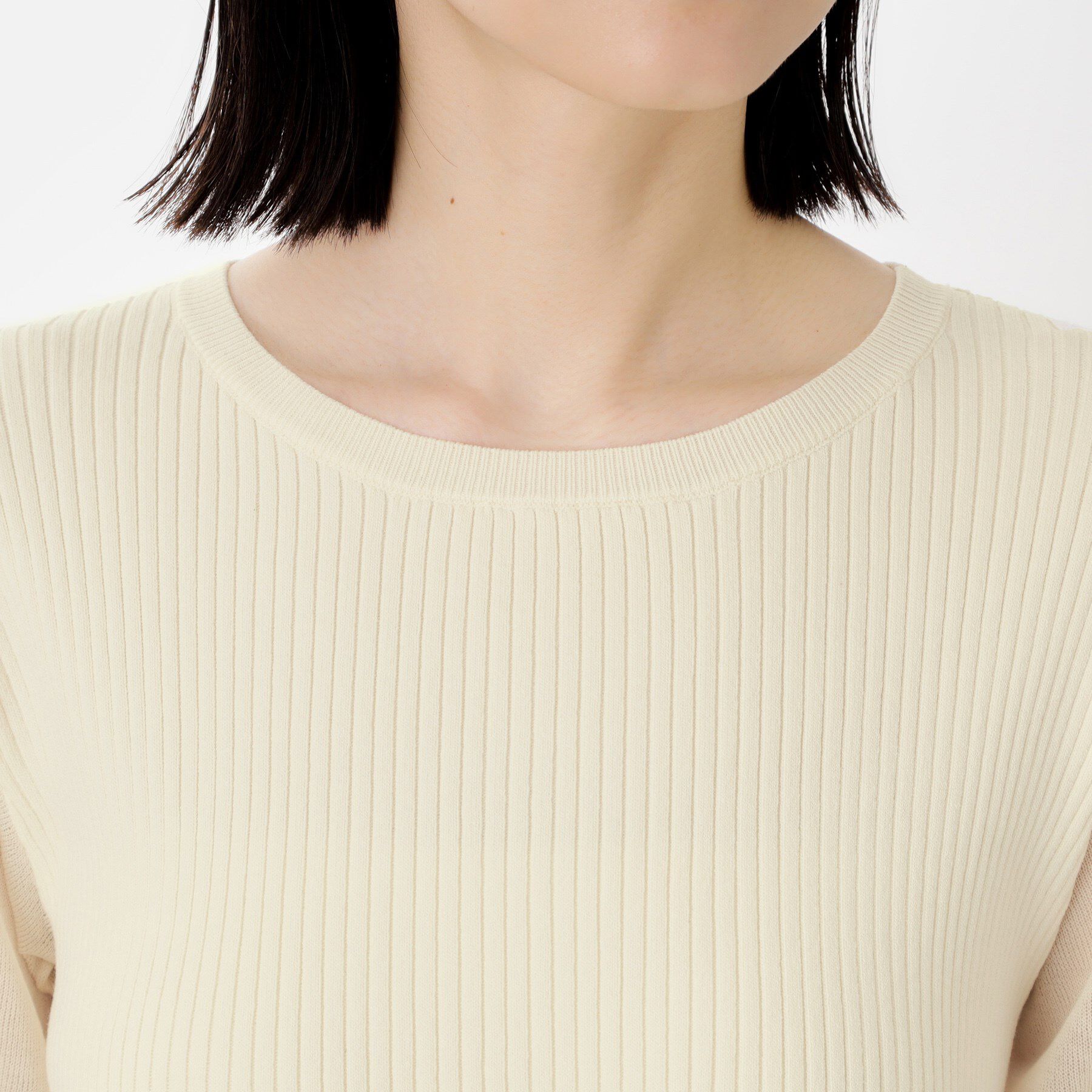 THE SHOP TK「シアーパフ袖ニット【洗濯機OK】」|ニット・セーター|