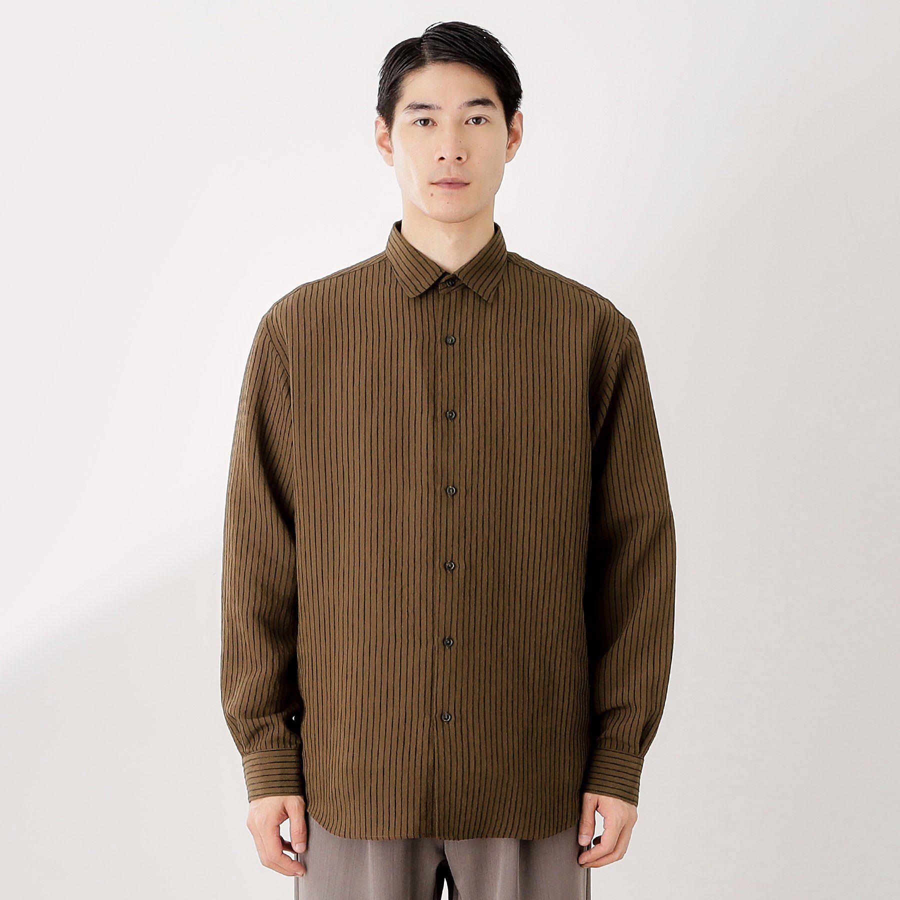 THE SHOP TK「チェック＆ストライプ アソート長袖シャツ【洗濯機OK】」|シャツ・ブラウス|