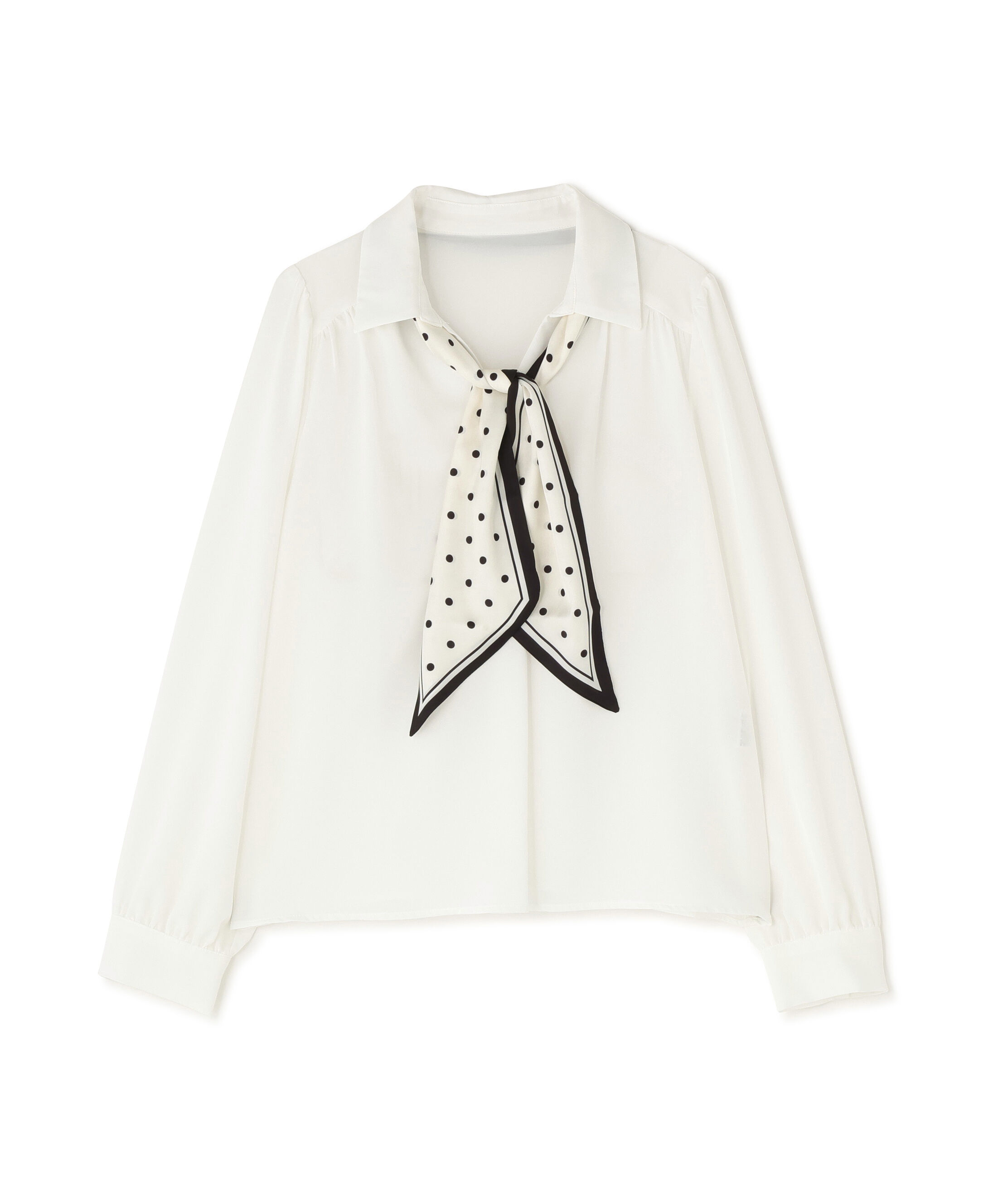  「デザインスカーフ付ブラウス」|シャツ・ブラウス|