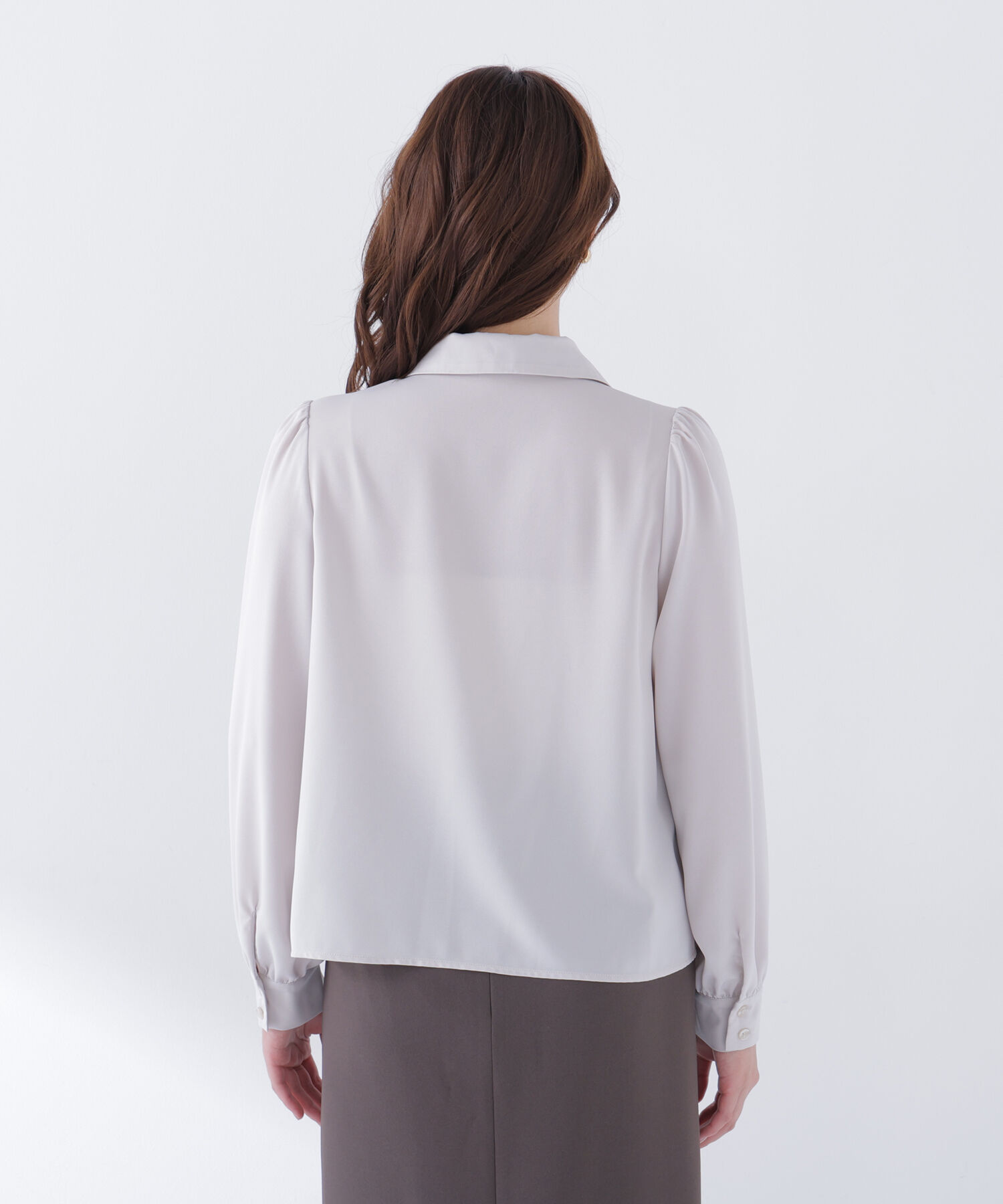  「デザインスカーフ付ブラウス」|シャツ・ブラウス|