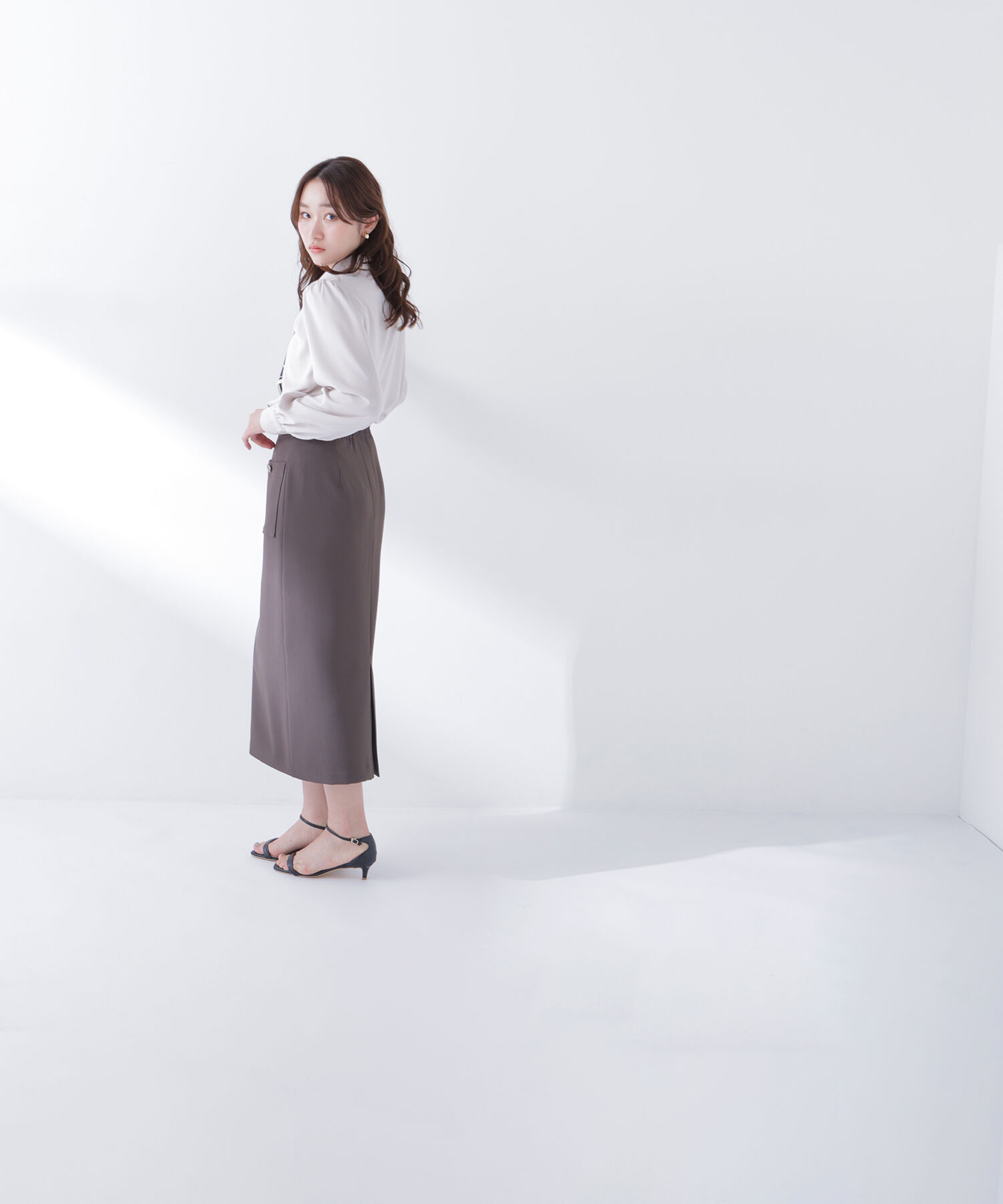  「デザインスカーフ付ブラウス」|シャツ・ブラウス|