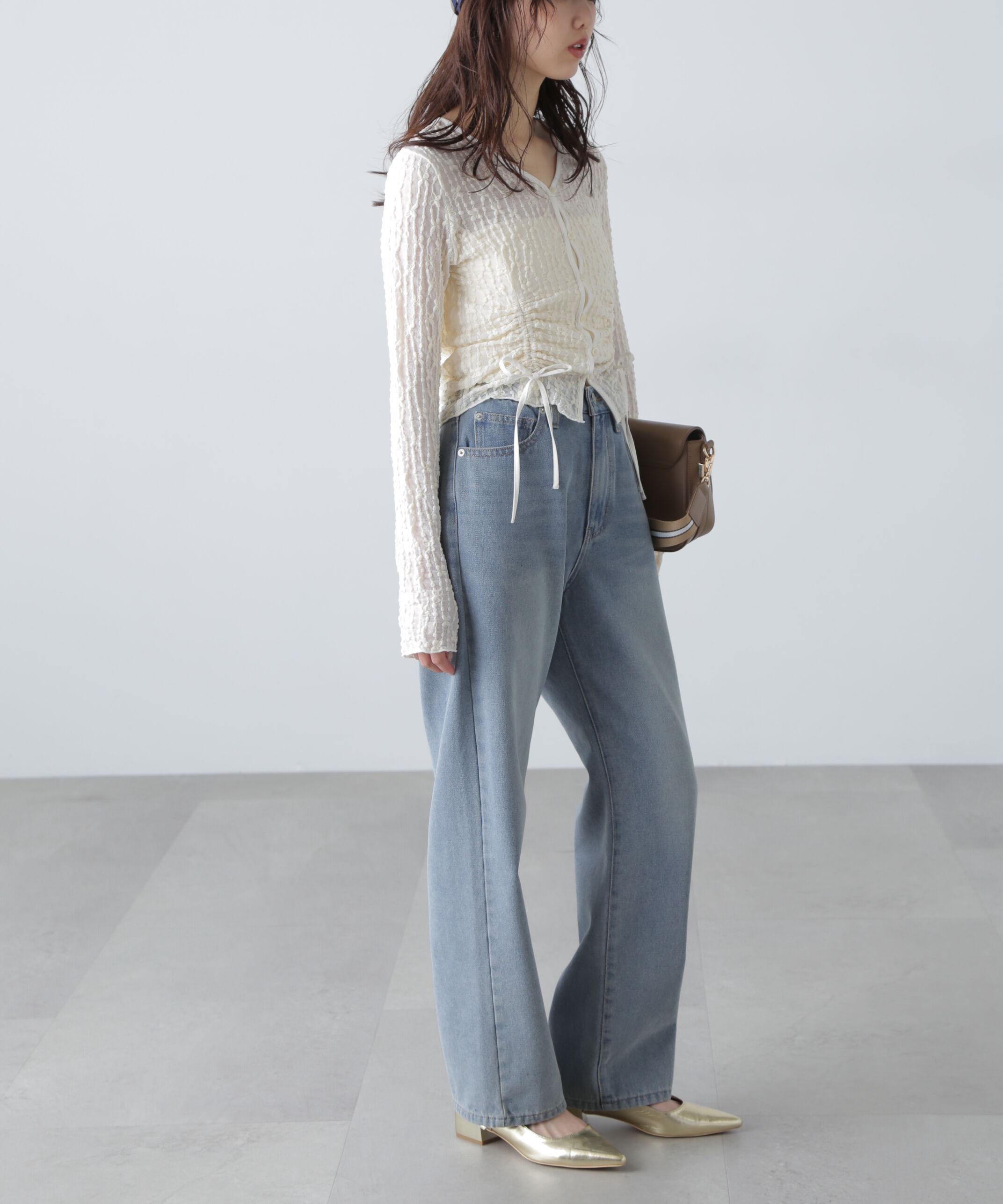  「シアーレースドロストカーディガン」|Tシャツ・カットソー|