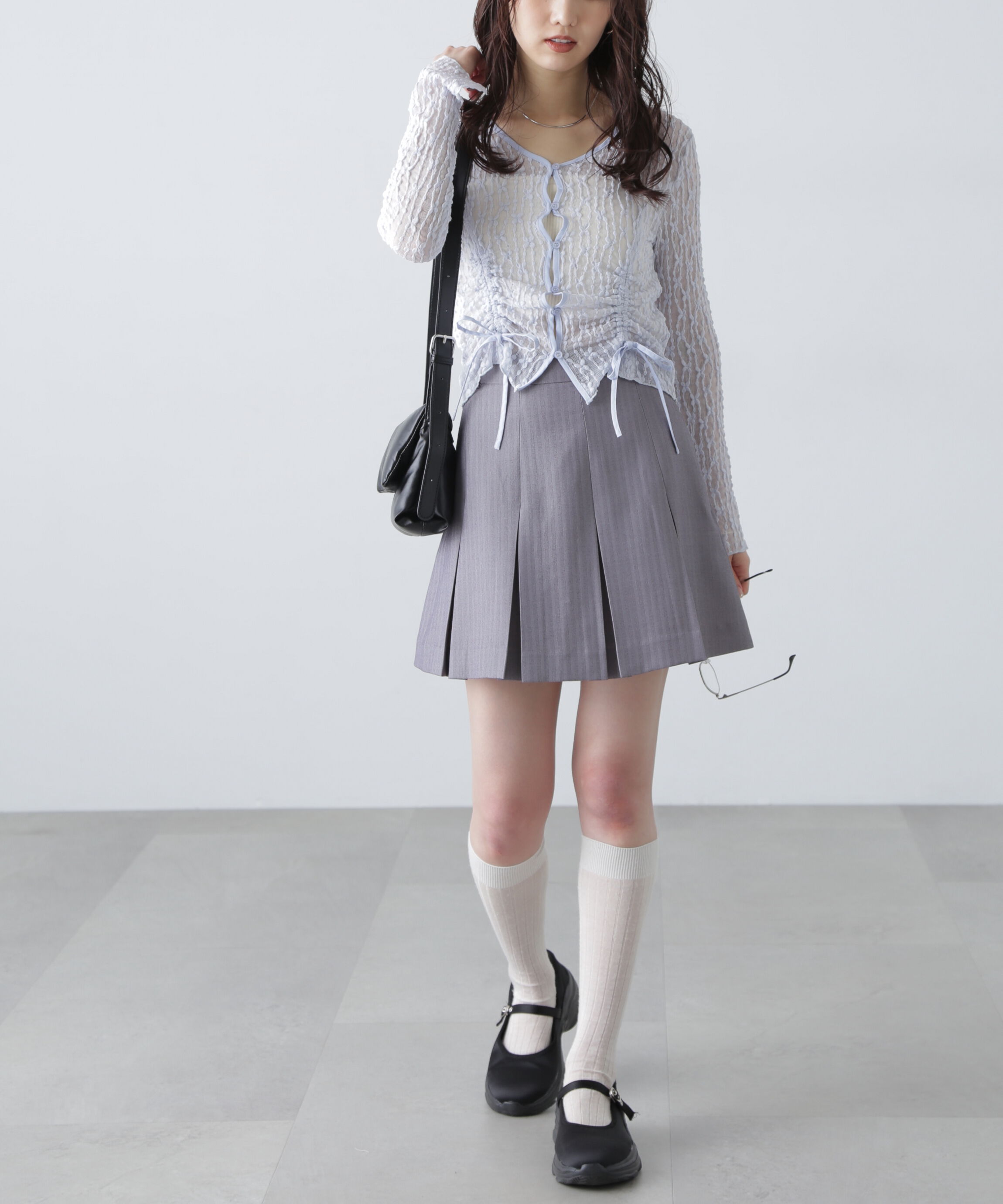  「シアーレースドロストカーディガン」|Tシャツ・カットソー|