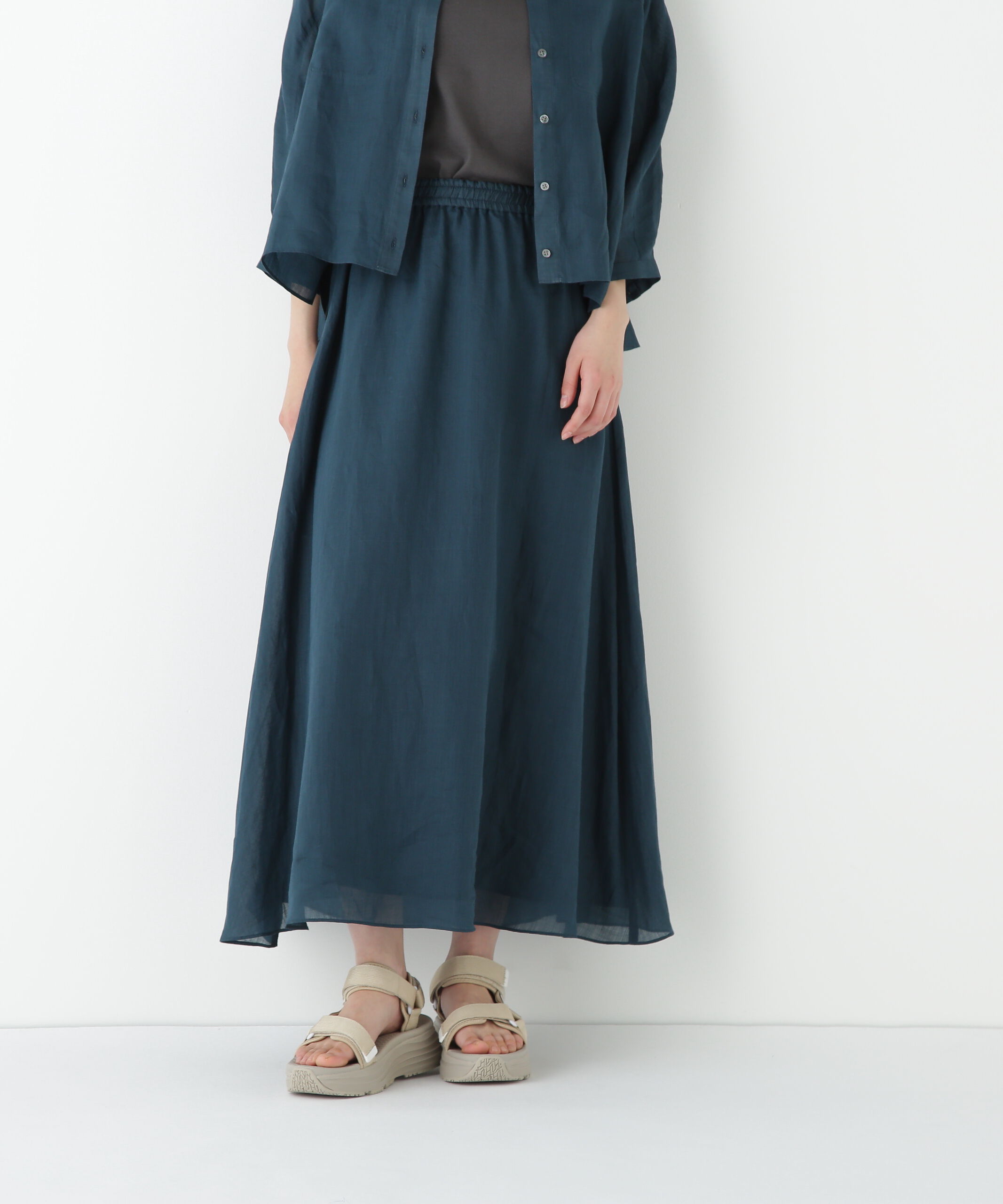  「◆ラミーサイドボックスタックギャザースカート」|スカート|