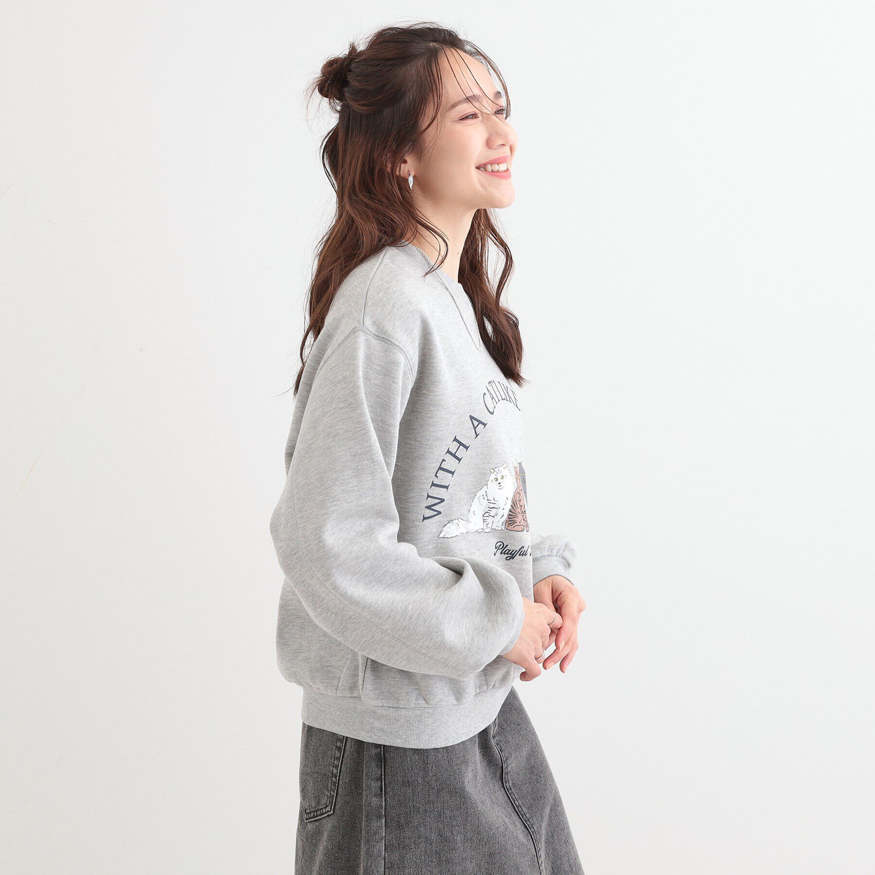 SHOO･LA･RUE「【あったか/S-LL】選べる2柄 裏起毛スウェット」|パーカー|