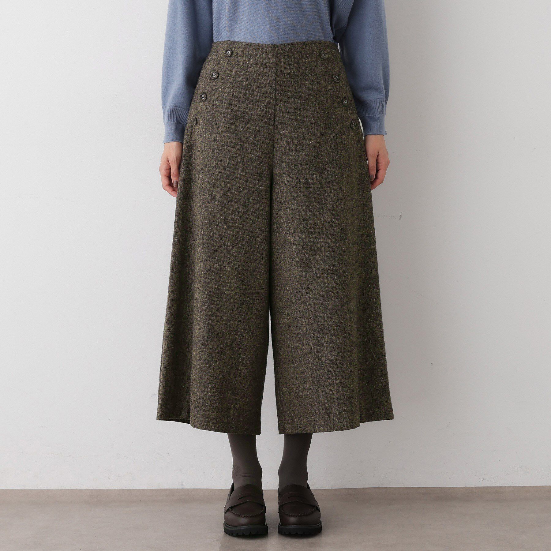 Dessin「【洗える/後ろゴム】ツイードマリンクロップド丈パンツ」|その他|