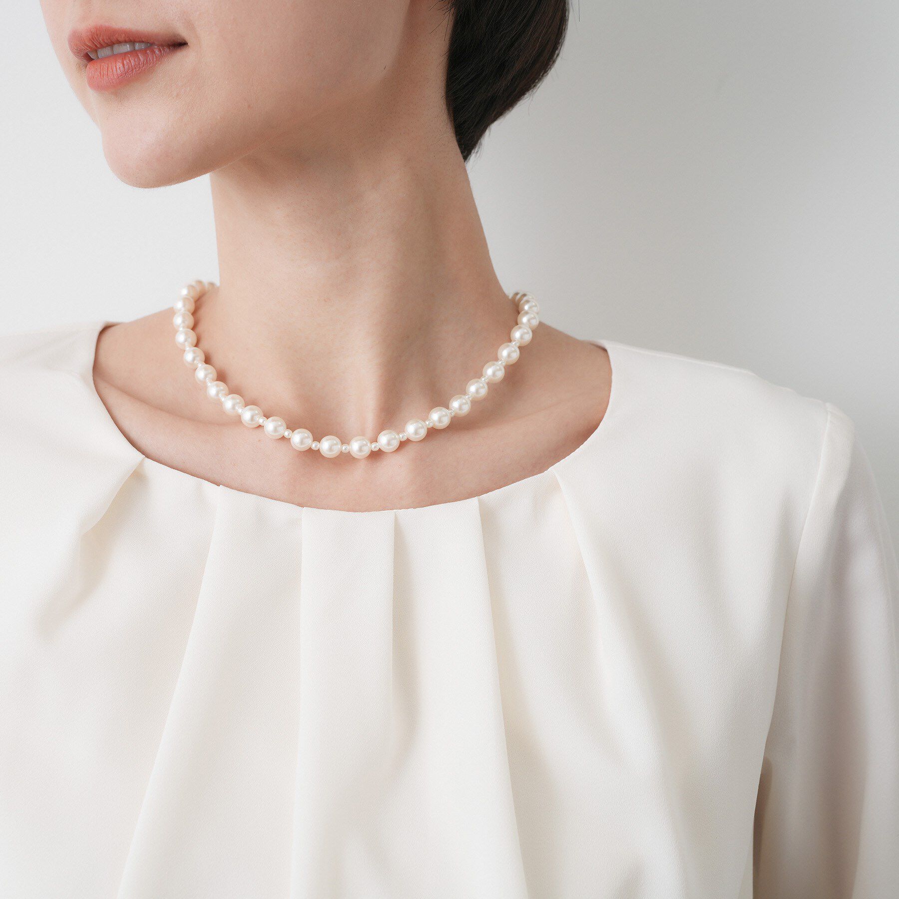 Dessin「【入卒/セレモニー】パール調ショートネックレス」|ネックレス|