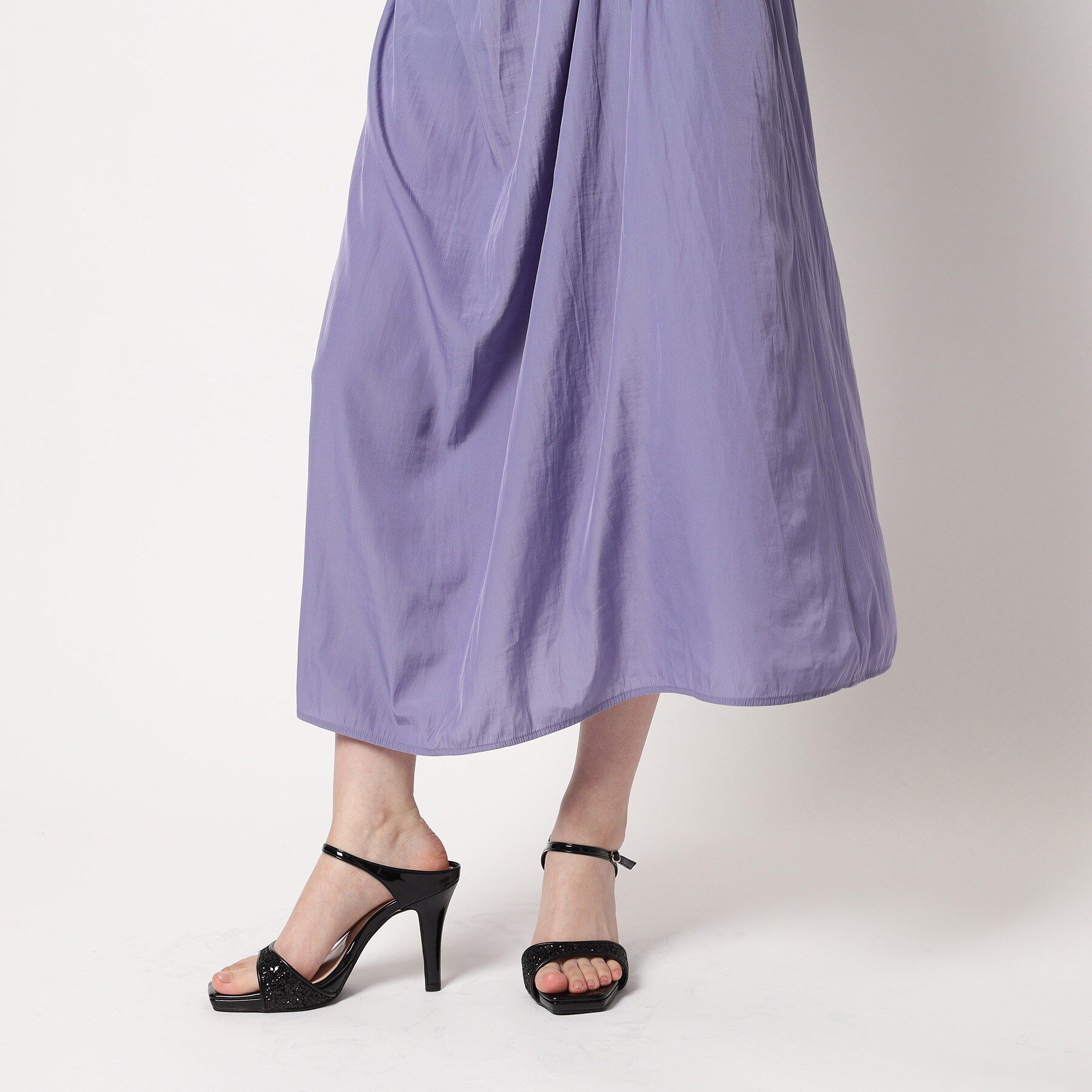 ESPERANZA「スクエアトゥグリッターミュール」|サンダル|