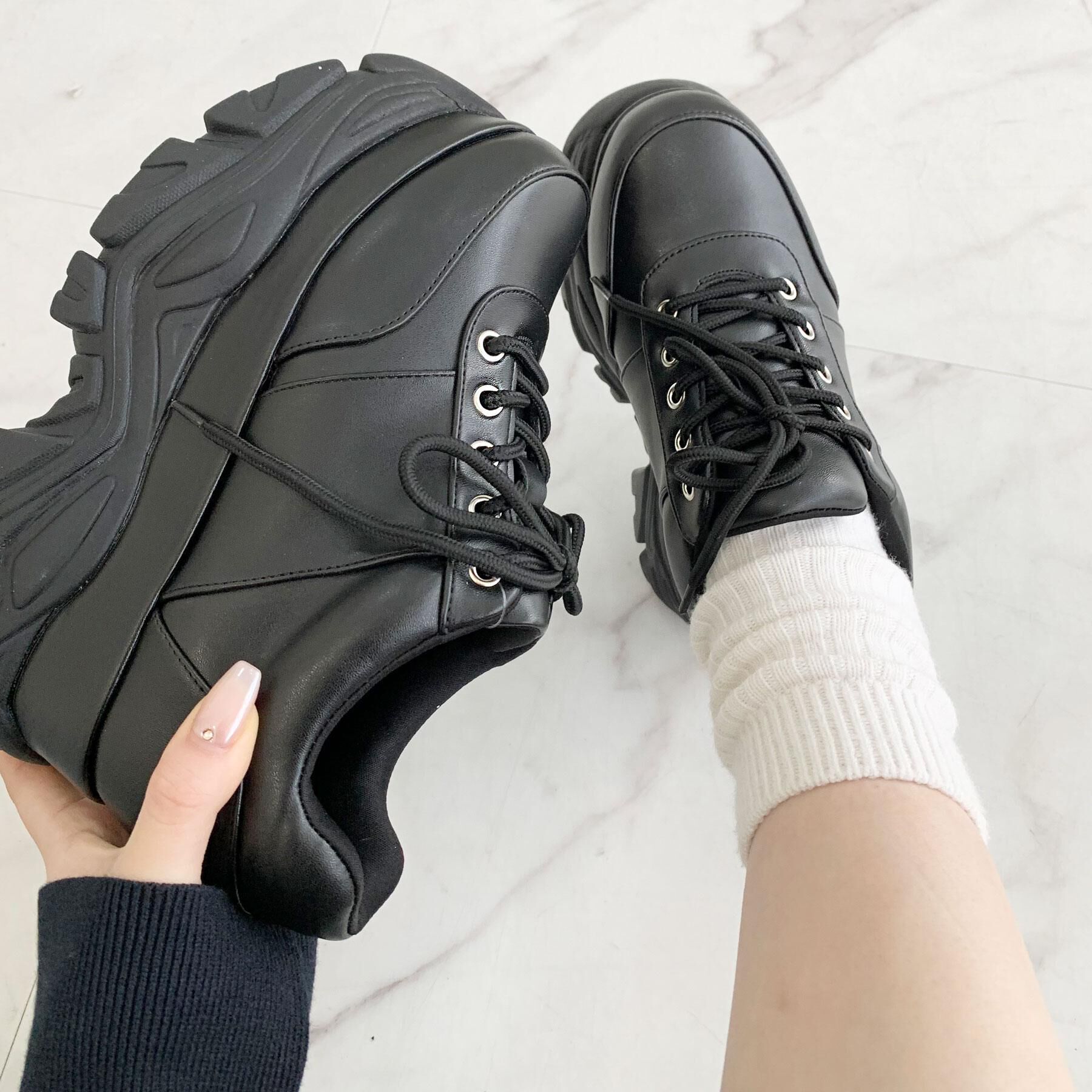 csT&P「グリッター厚底スニーカー」|スニーカー|ブラック(019)