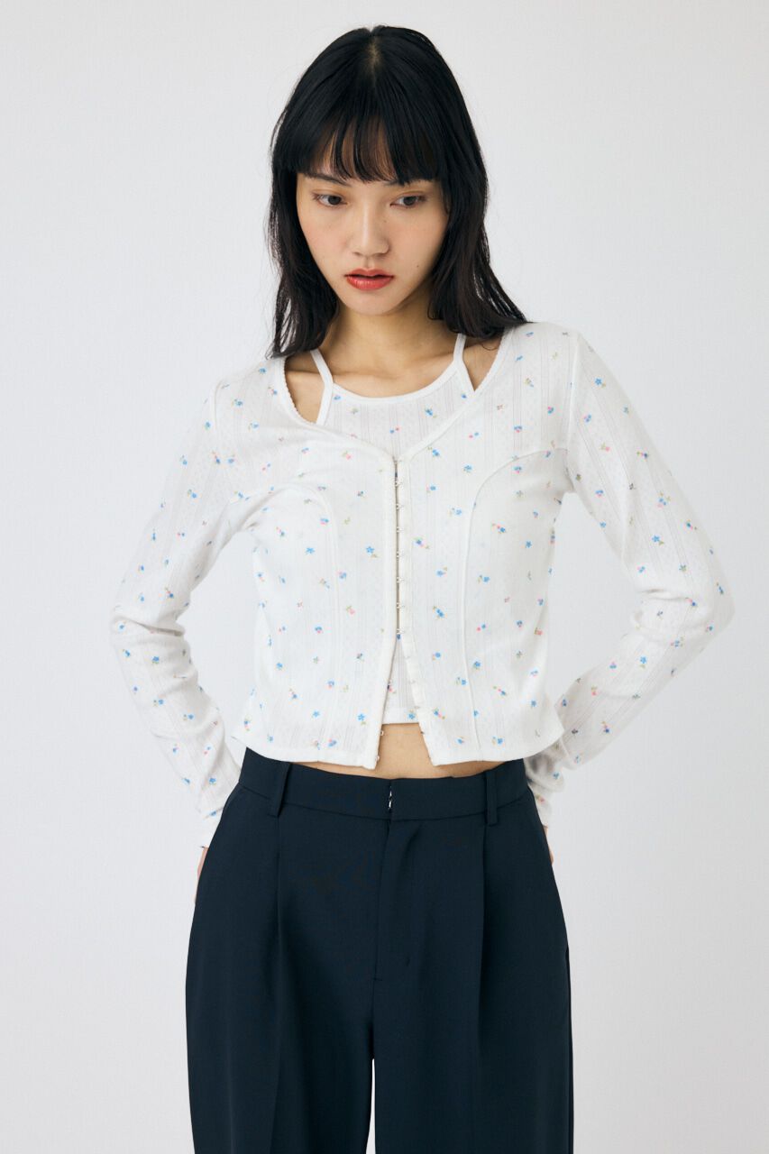 MOUSSY「LAYERED 2WAY カーディガン」|Tシャツ・カットソー|