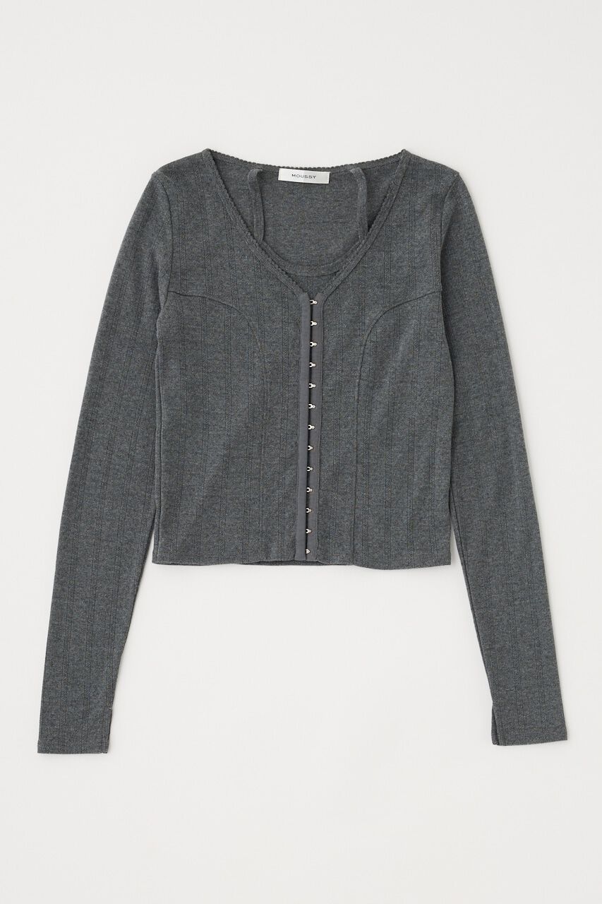 MOUSSY「LAYERED 2WAY カーディガン」|Tシャツ・カットソー|